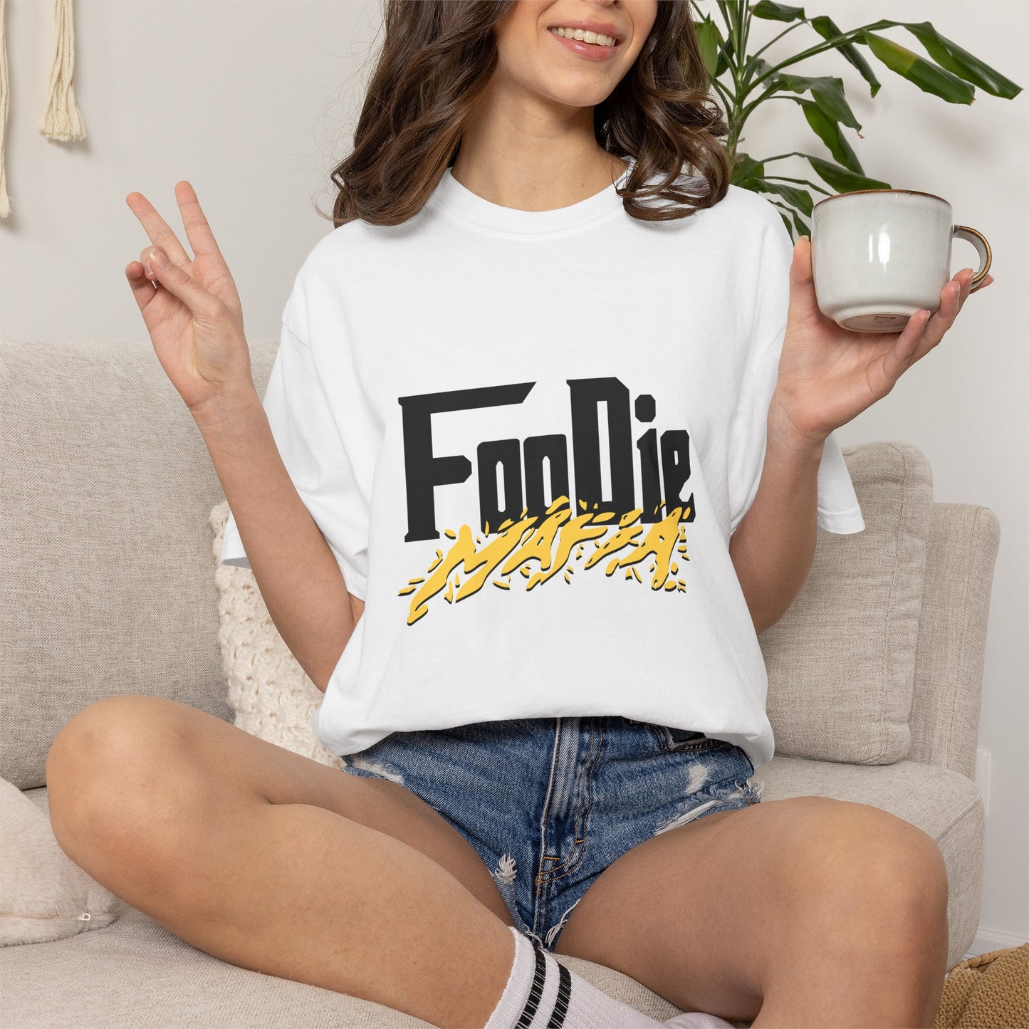 L.O.E.F Foodie Mafia Tee-Shirt (Mustard)