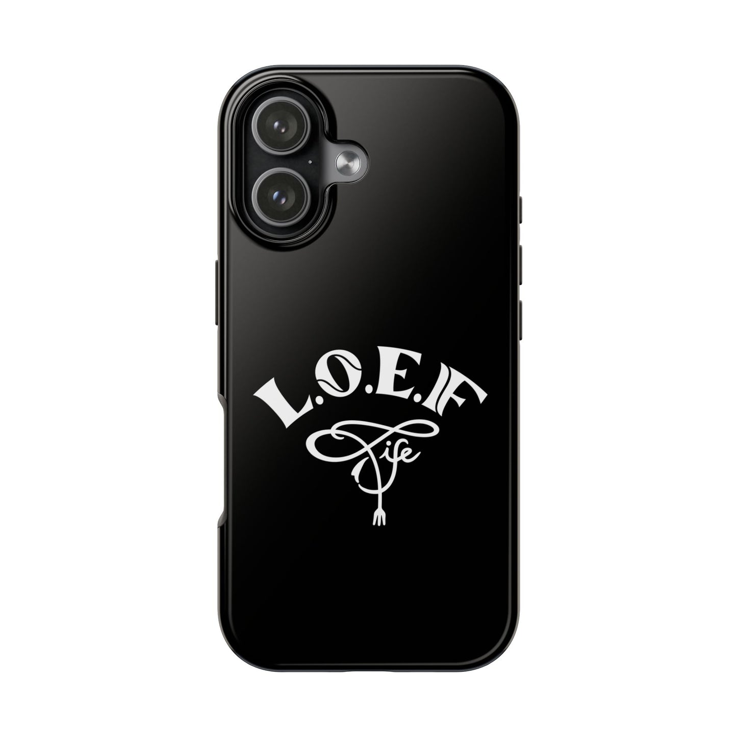 L.O.E.F Black Glossy Protective Phone Case