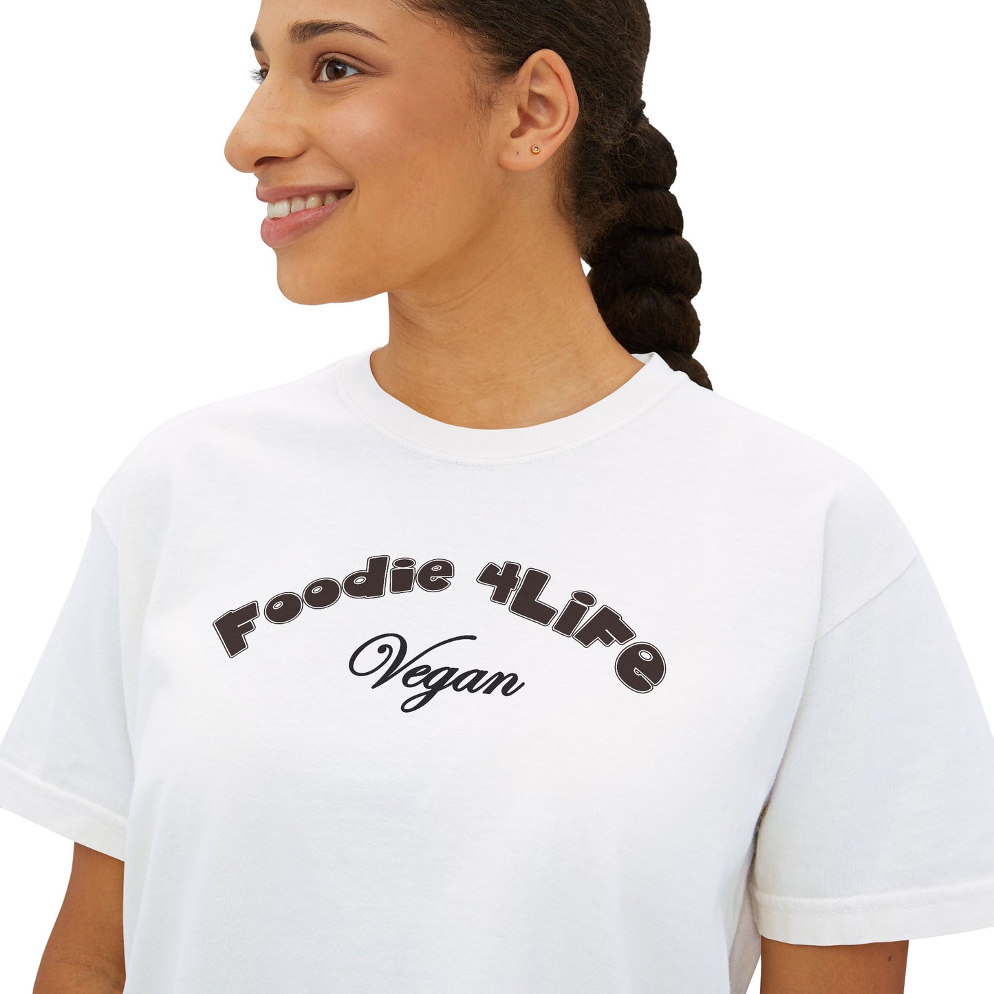 L.O.E.F Foodie 4Life Vegan Boxy Tee (Black)