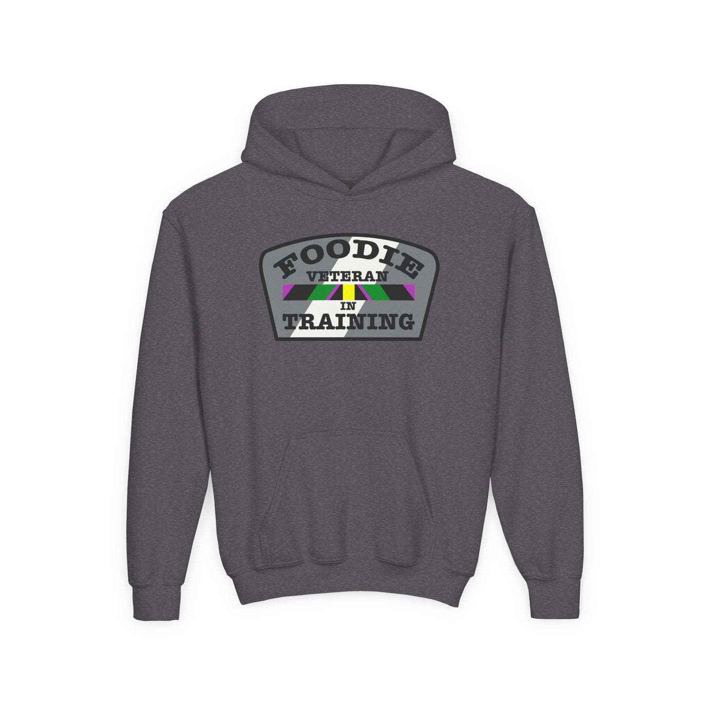L.O.E.F Foodie Veteran In Training Youth Hoodie (Gray)