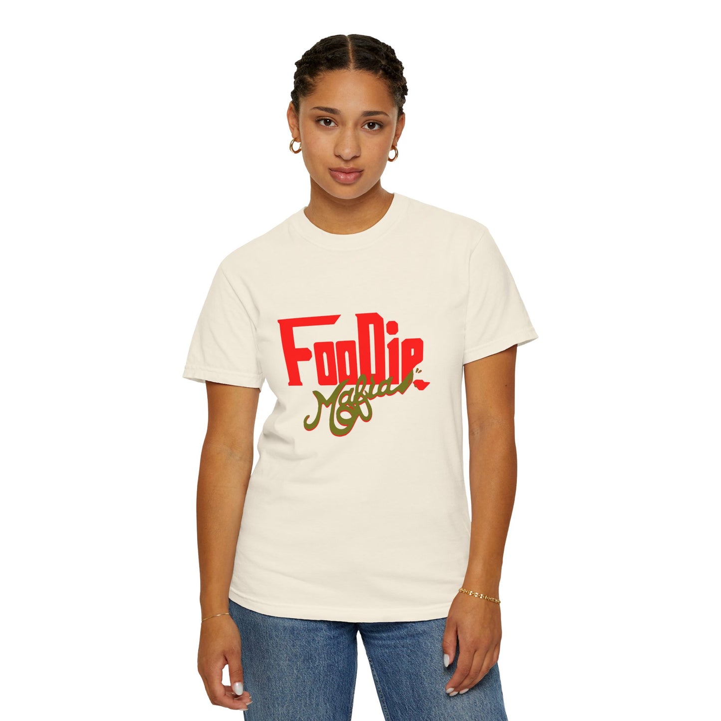 L.O.E.F Red Foodie Mafia Unisex Tee Shirt (Olive)