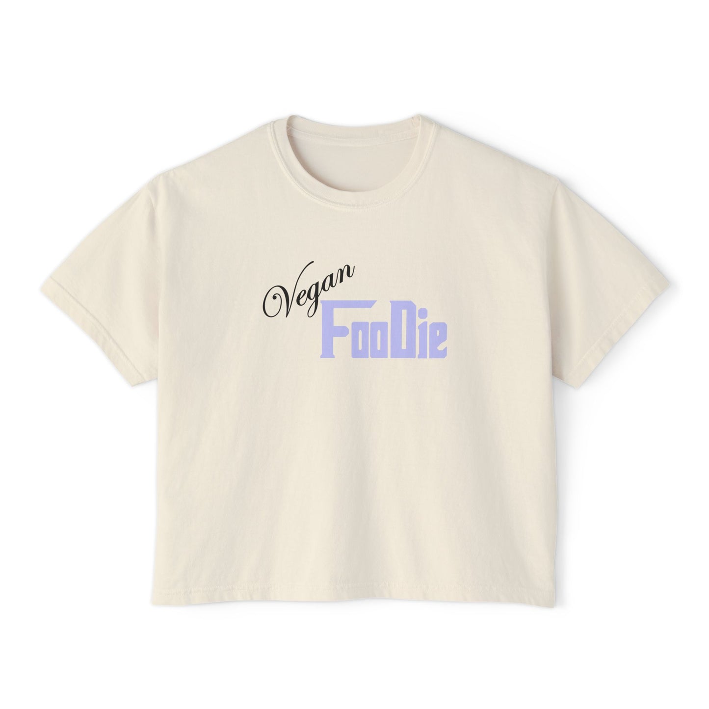 L.O.E.F Women Vegan Foodie Boxy Tee (Lavender)