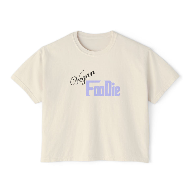 L.O.E.F Women Vegan Foodie Boxy Tee (Lavender)