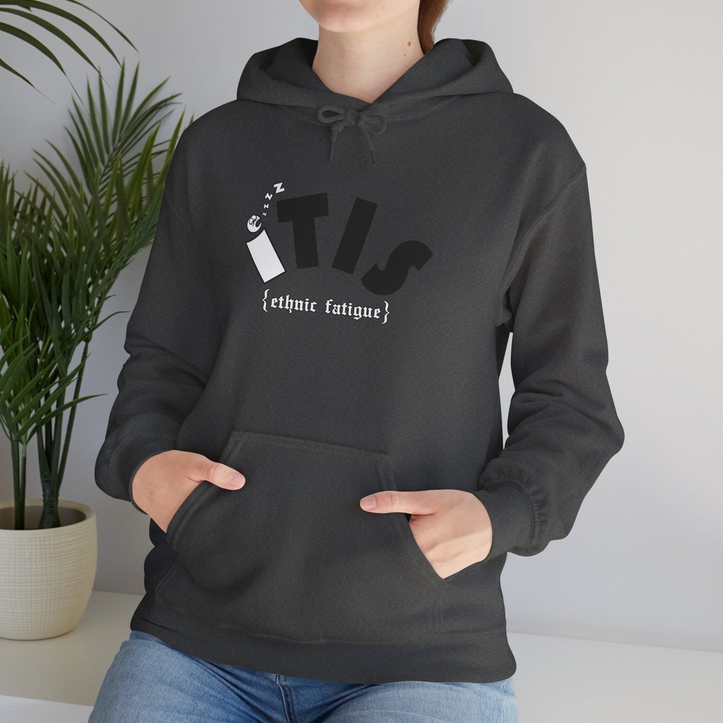 L.O.E.F ITIS Unisex Hooded Sweatshirt (White and Black)