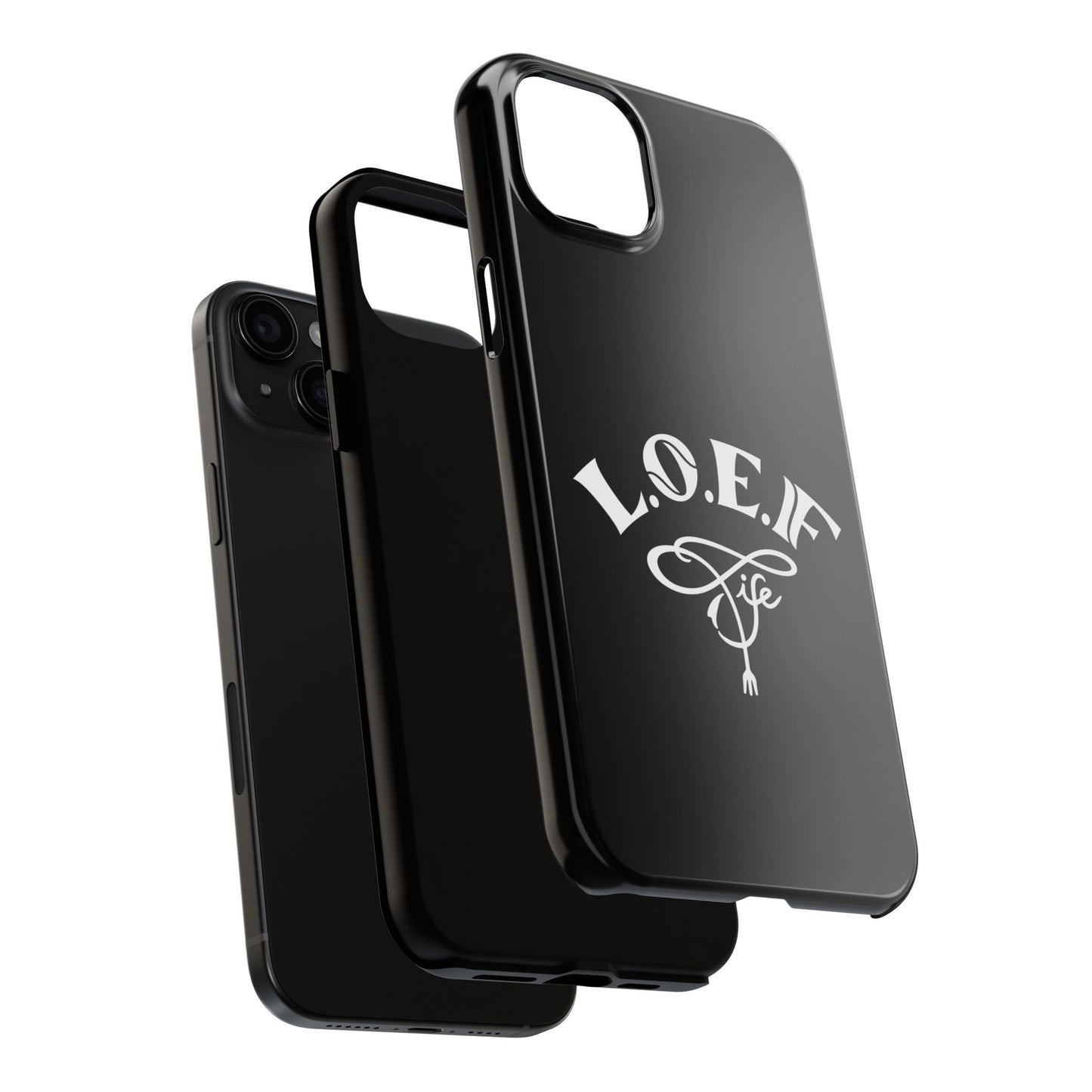 L.O.E.F Black Glossy Protective Phone Case