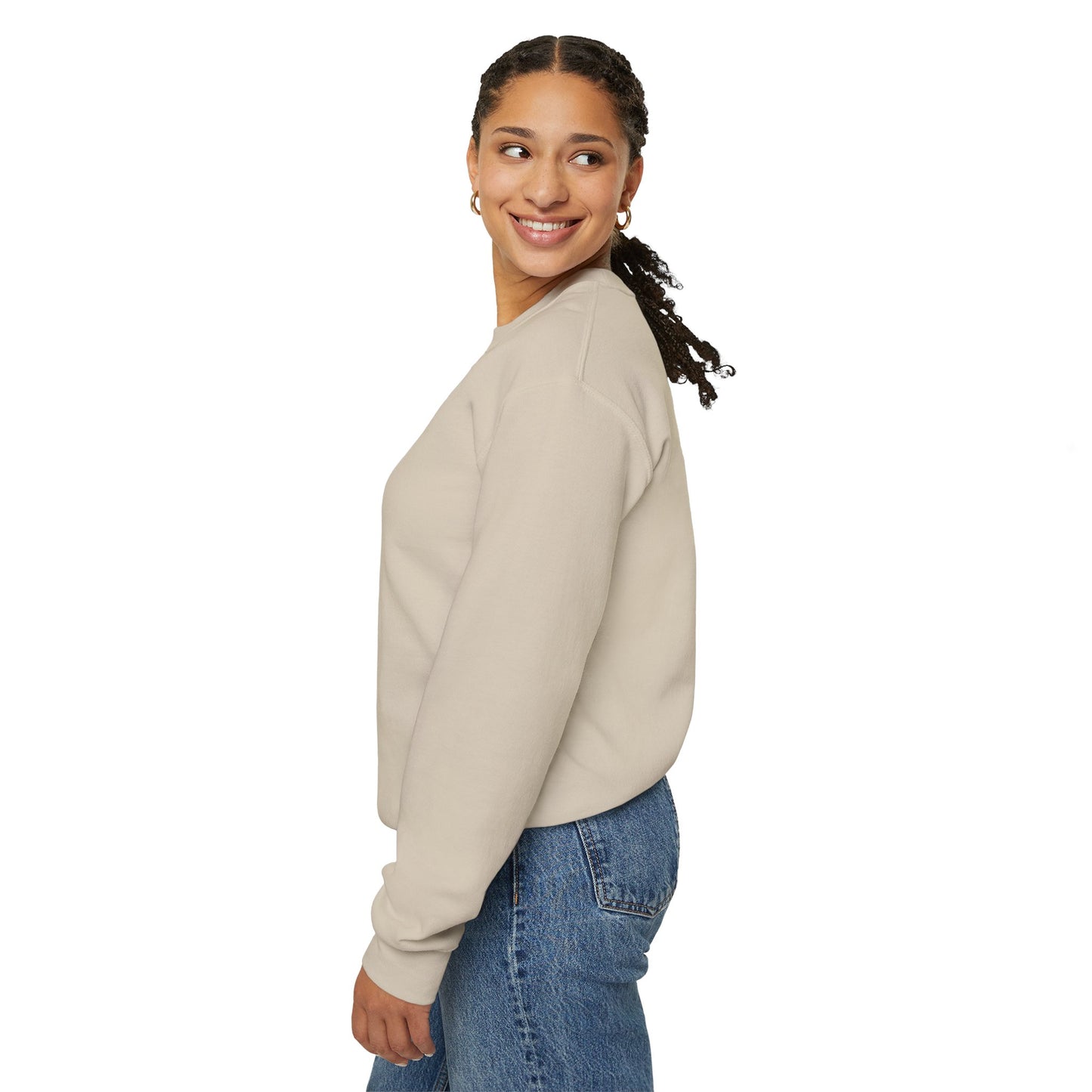 L.O.E.F White Foodie Mafia Unisex Sweatshirt (Apricot)