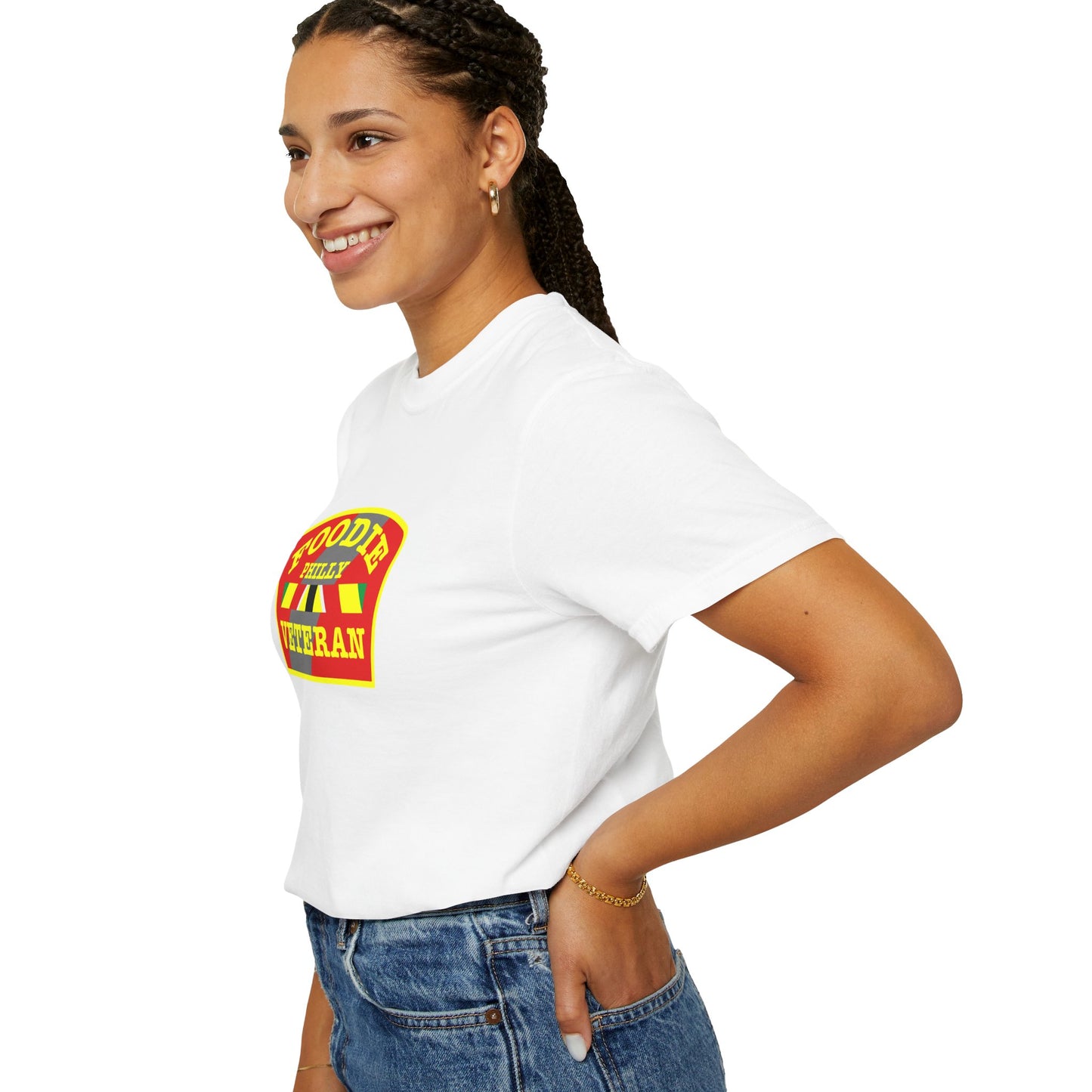 L.O.E.F Foodie Veteran PHILLY Unisex Tee Shirt (Yellow)