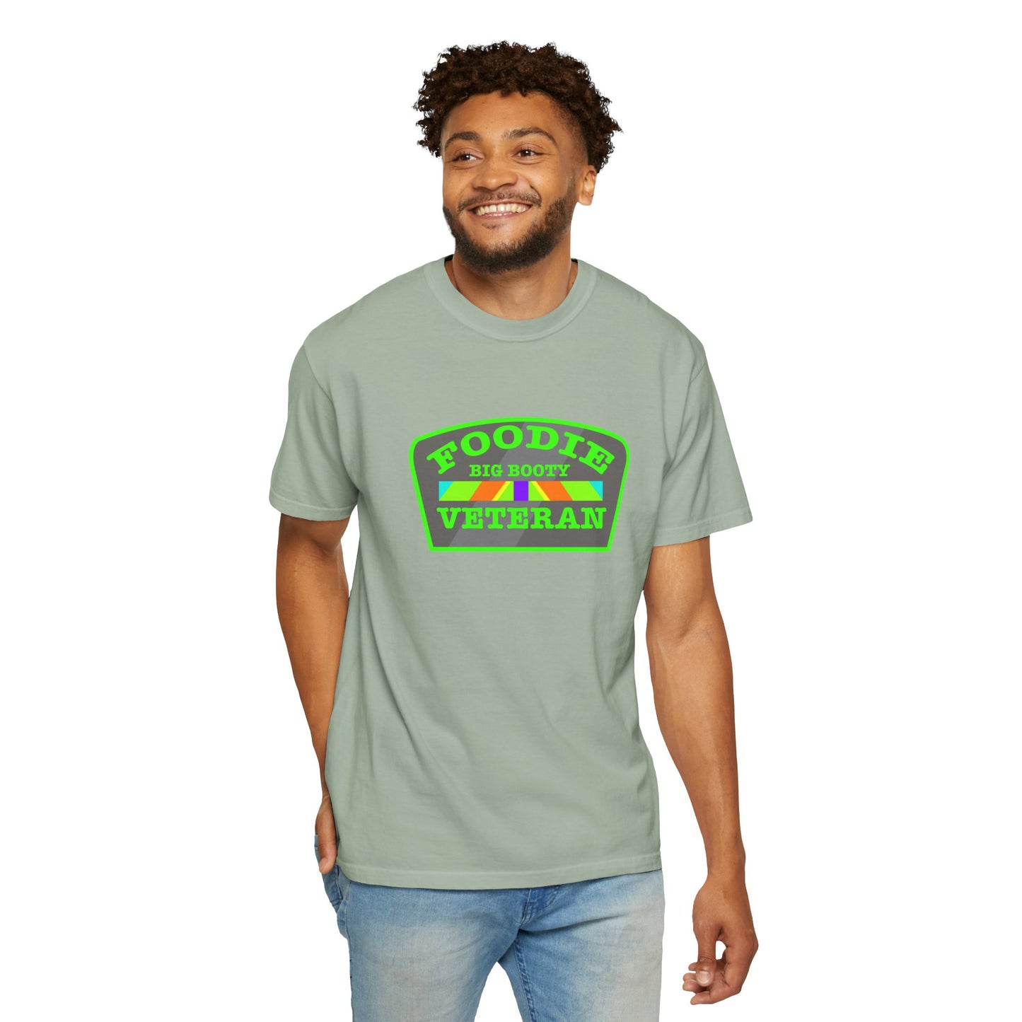 L.O.E.F Foodie Veteran BIG BOOTY Unisex Tee Shirt (Green)