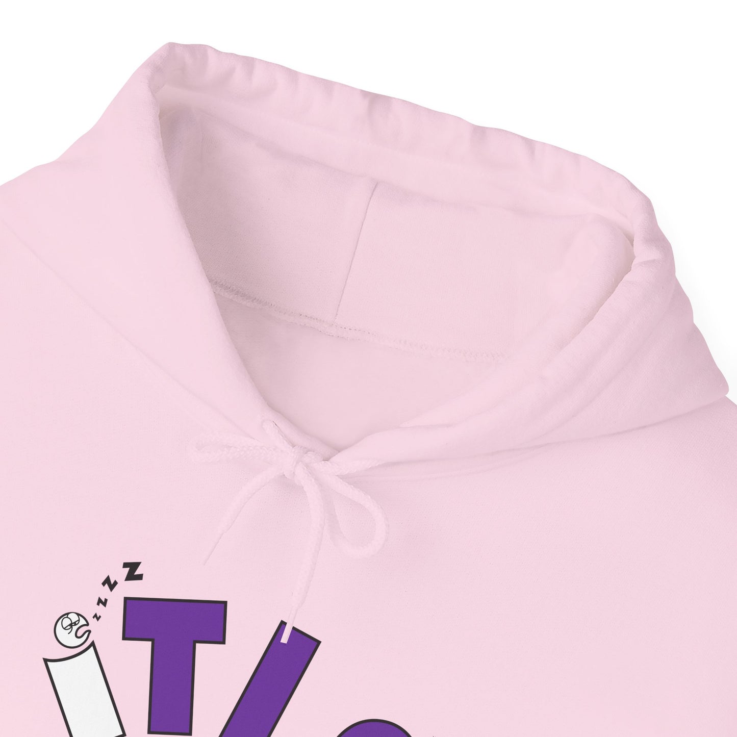 L.O.E.F ITIS Unisex Hooded Sweatshirt (White and Purple)