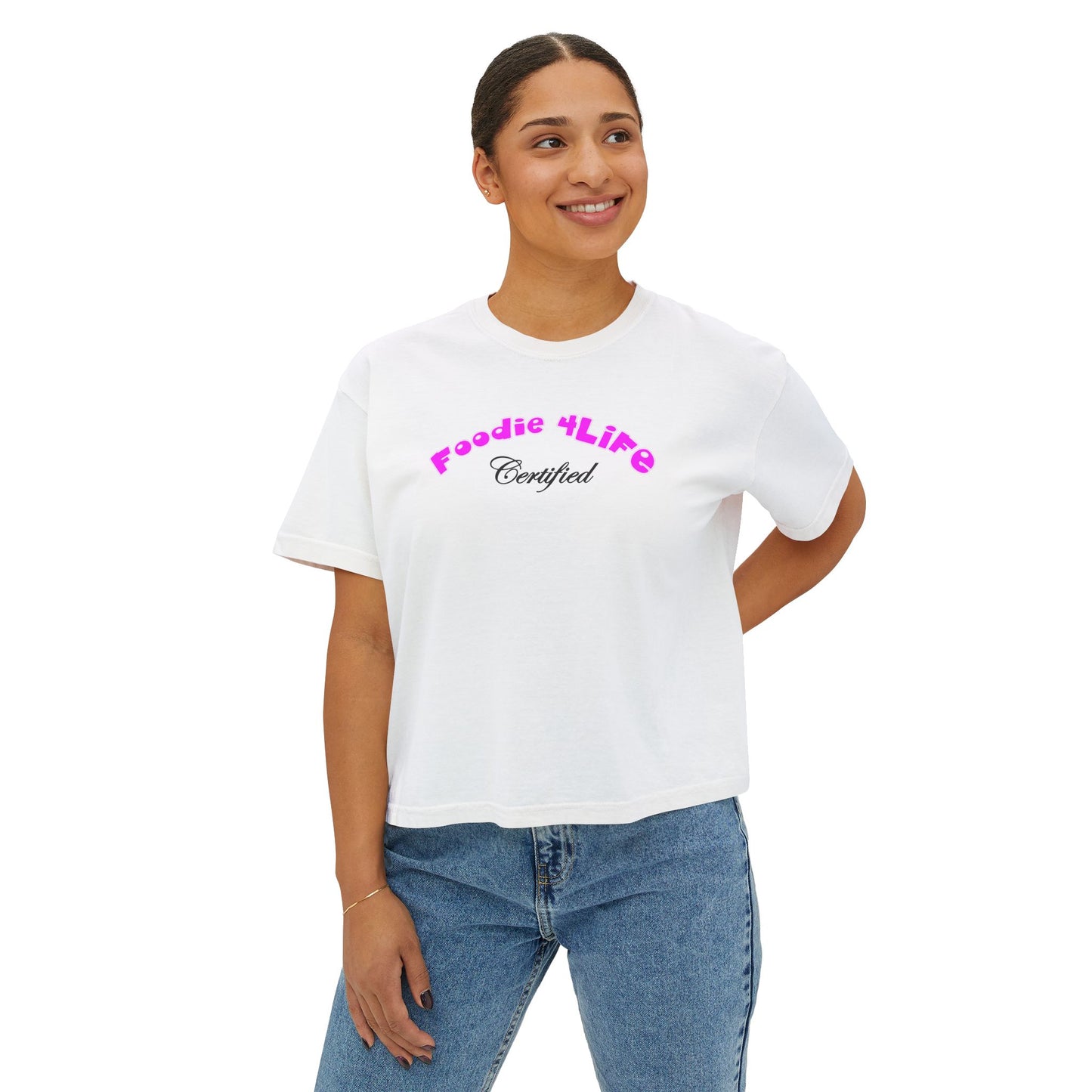L.O.E.F Foodie 4Life Certified Boxy Tee (Fuchsia)