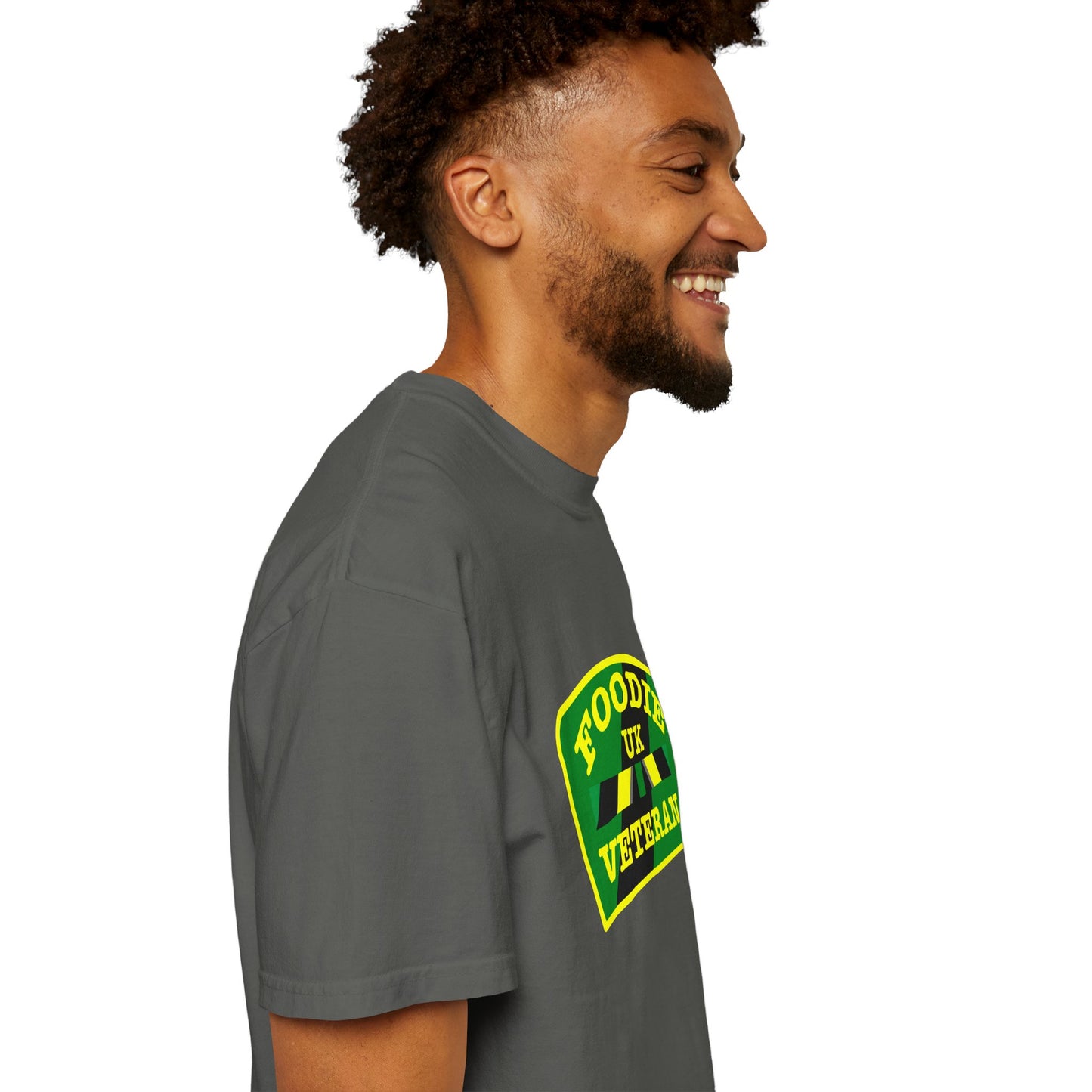 L.O.E.F Foodie Veteran UK Unisex Tee Shirt (Yellow and Green)