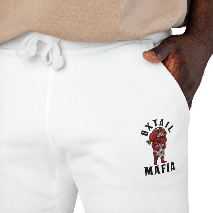 White Jogger Pants | Unisex Fleece Pants | L.O.E.F. - LIFE