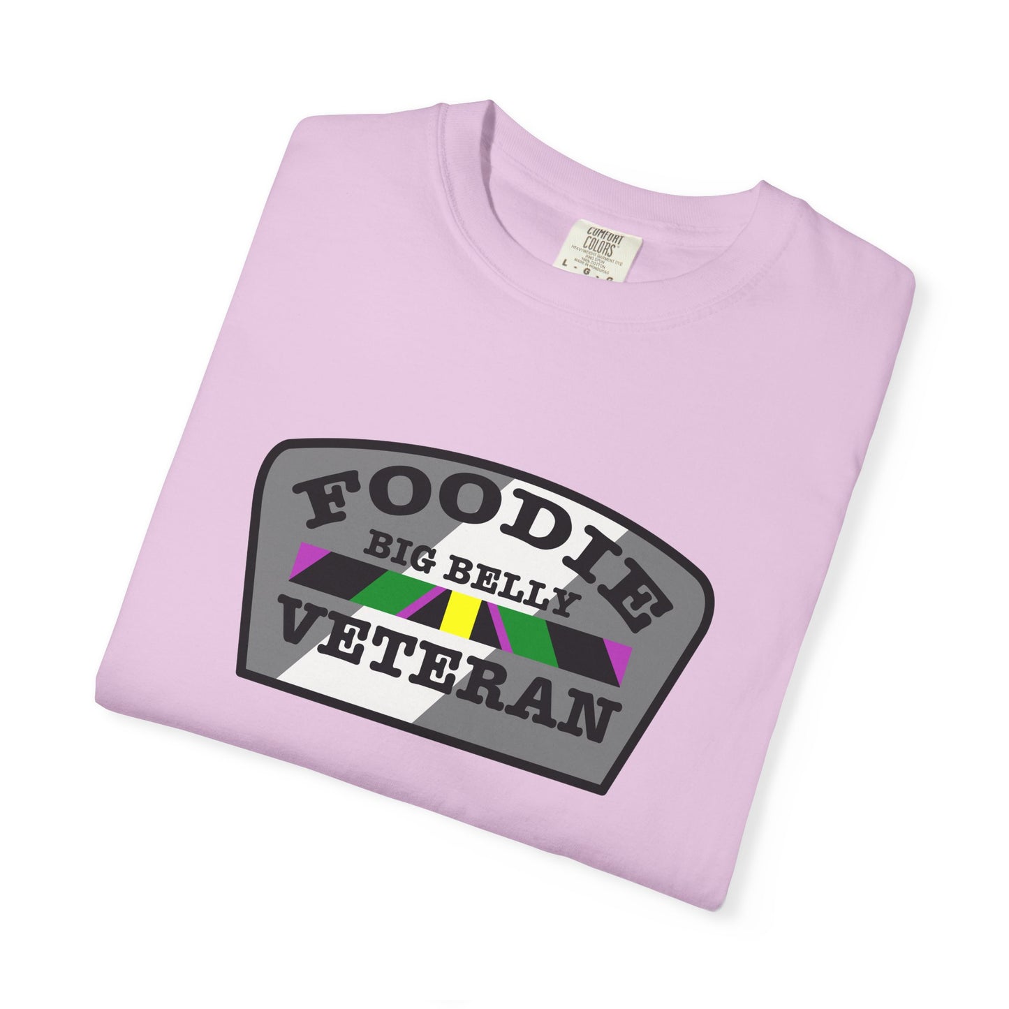 L.O.E.F Foodie Veteran Big Belly Unisex Tee Shirt (Gray)
