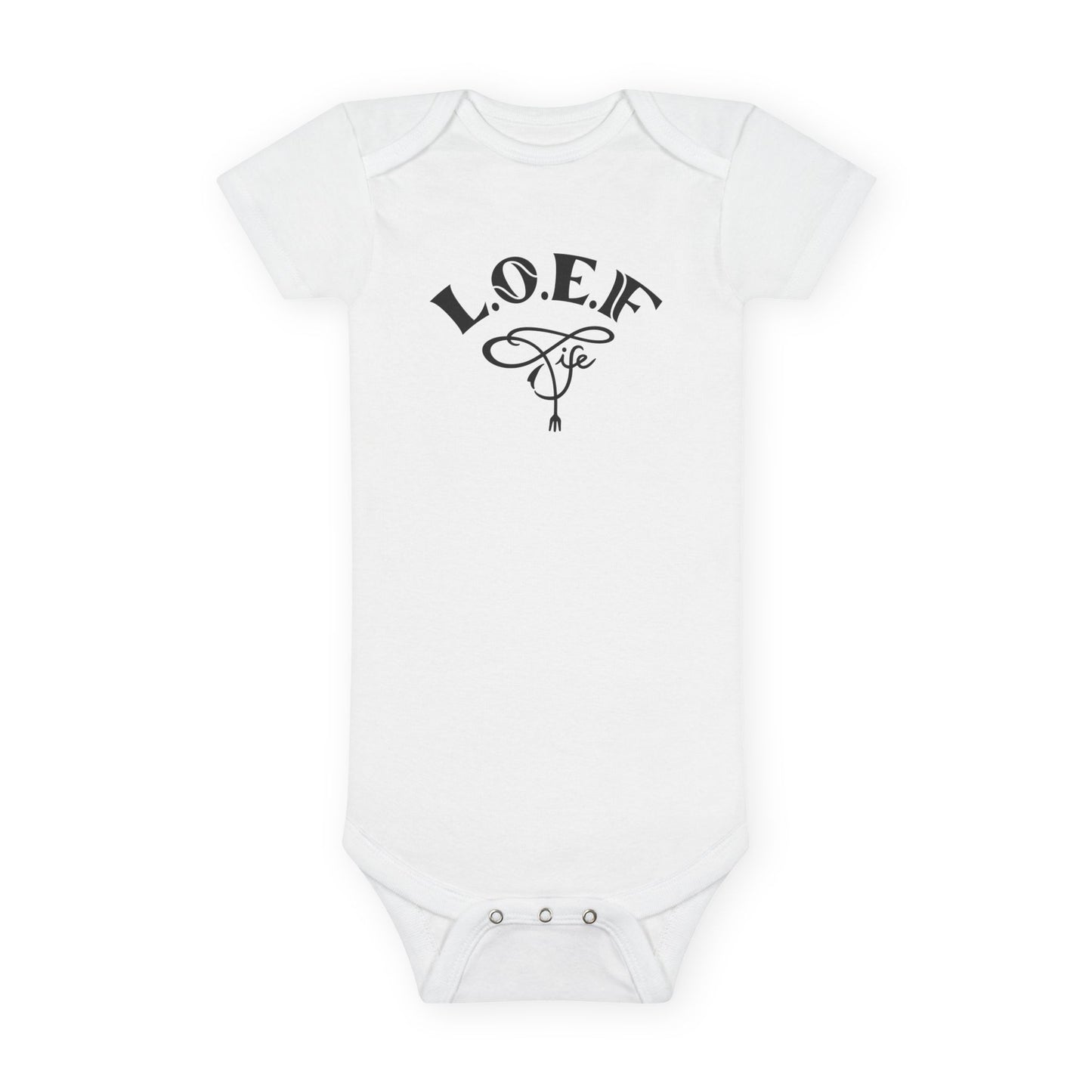 L.O.E.F Foodie 4Life Baby Bodysuit  (Fiery Red)