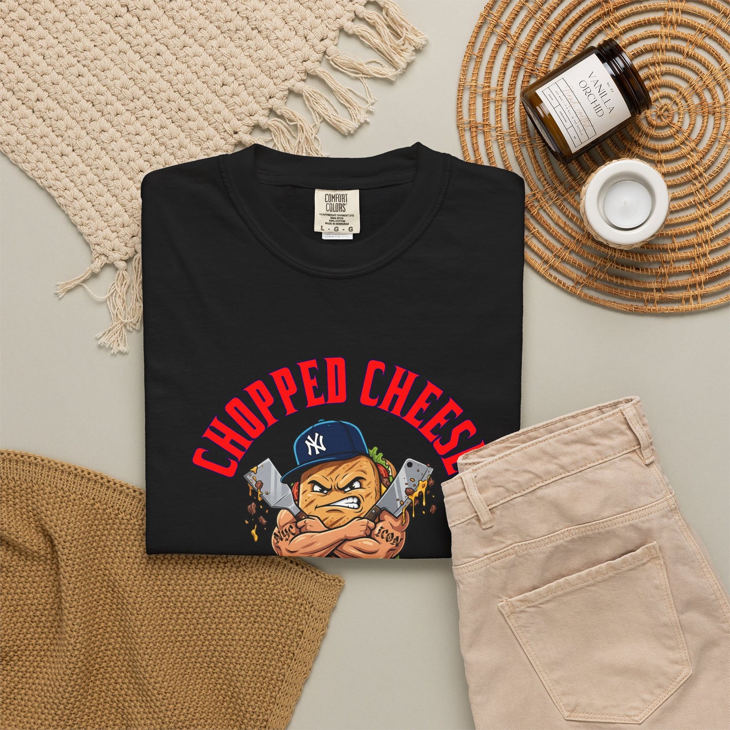 L.O.E.F Mafia Chopped Cheese Unisex Tee Shirt (Red)