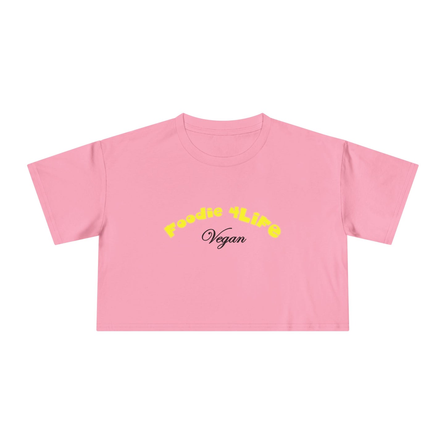 L.O.E.F Foodie 4Life Vegan Crop Top (Yellow)