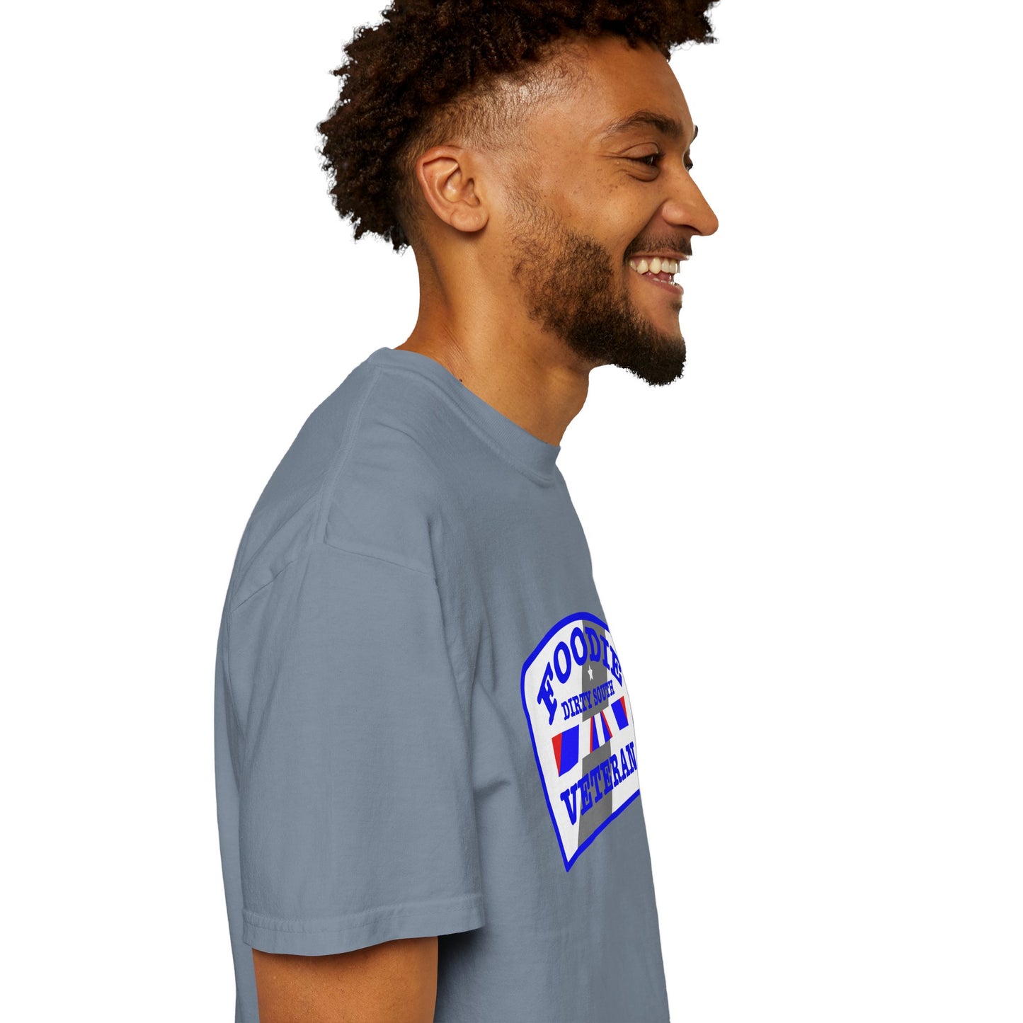 L.O.E.F Foodie Veteran DIRTY SOUTH Unisex Tee Shirt (Blue)