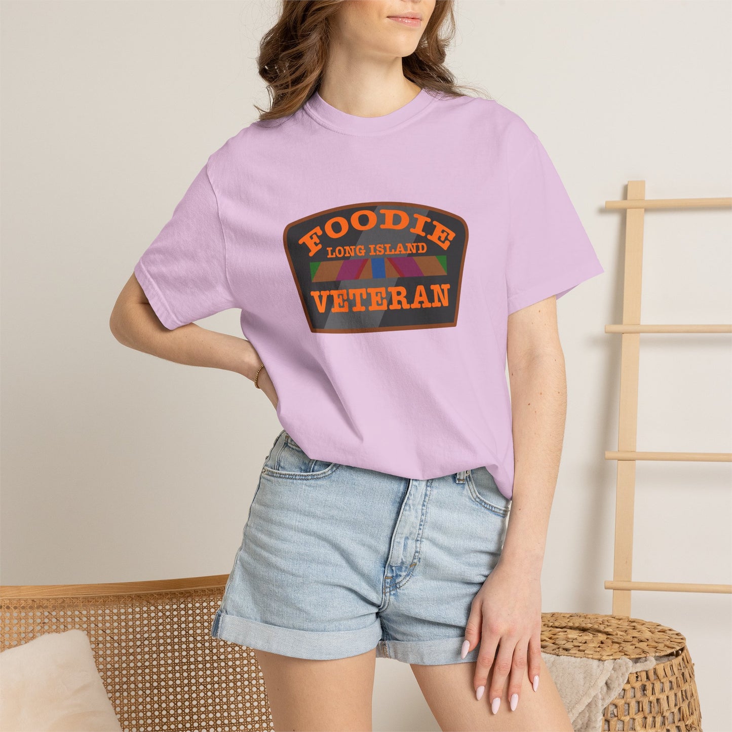 L.O.E.F Foodie Veteran Long Island Unisex Tee Shirt (Orange)