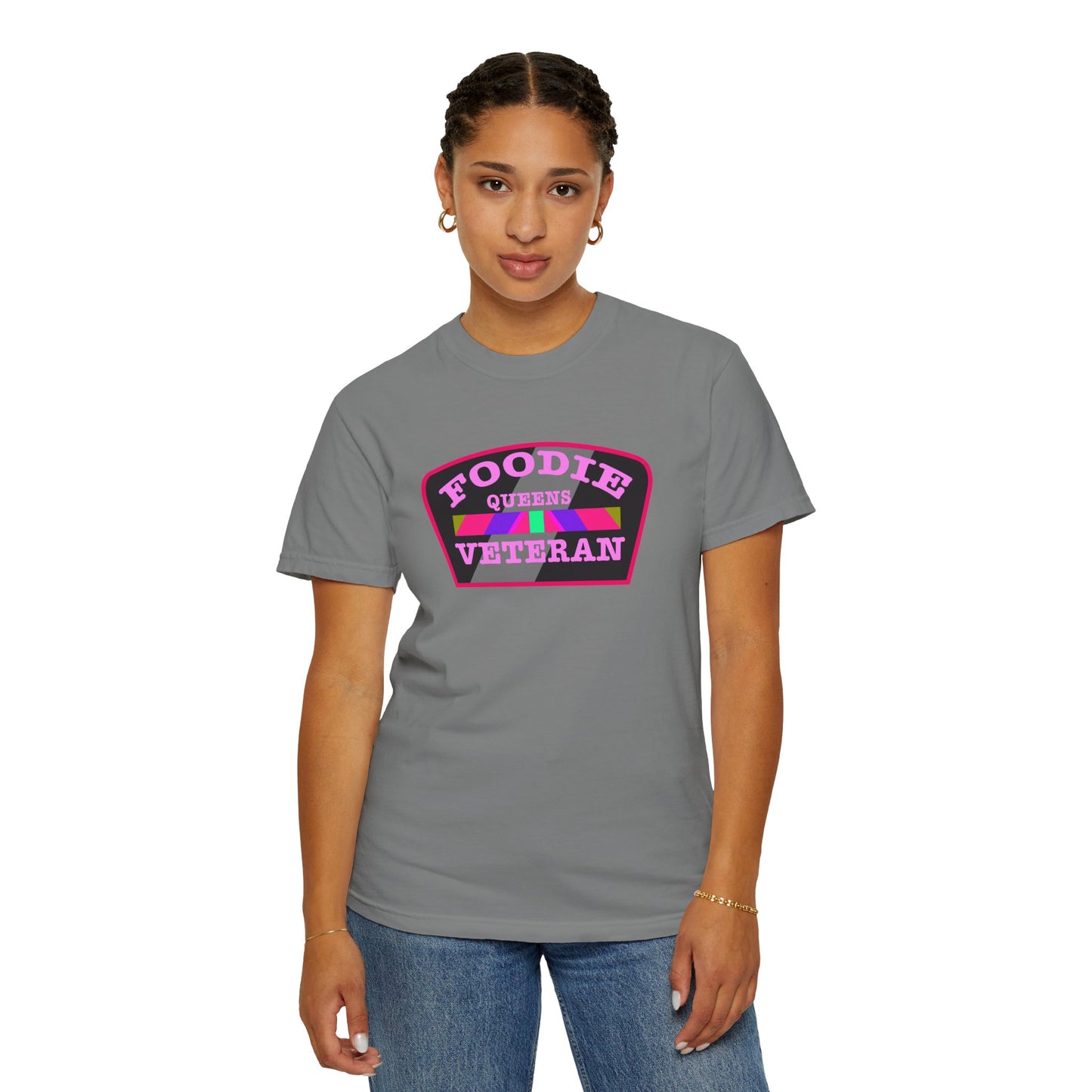 L.O.E.F Foodie Veteran QUEENS Unisex Tee Shirt (Pink)