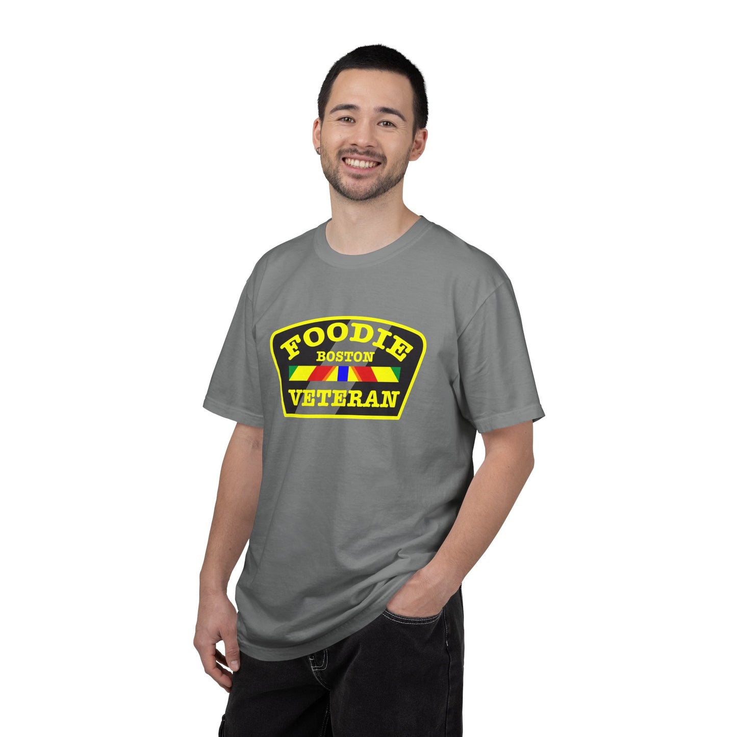 L.O.E.F Foodie Veteran BOSTON Unisex Tee Shirt (Yellow)