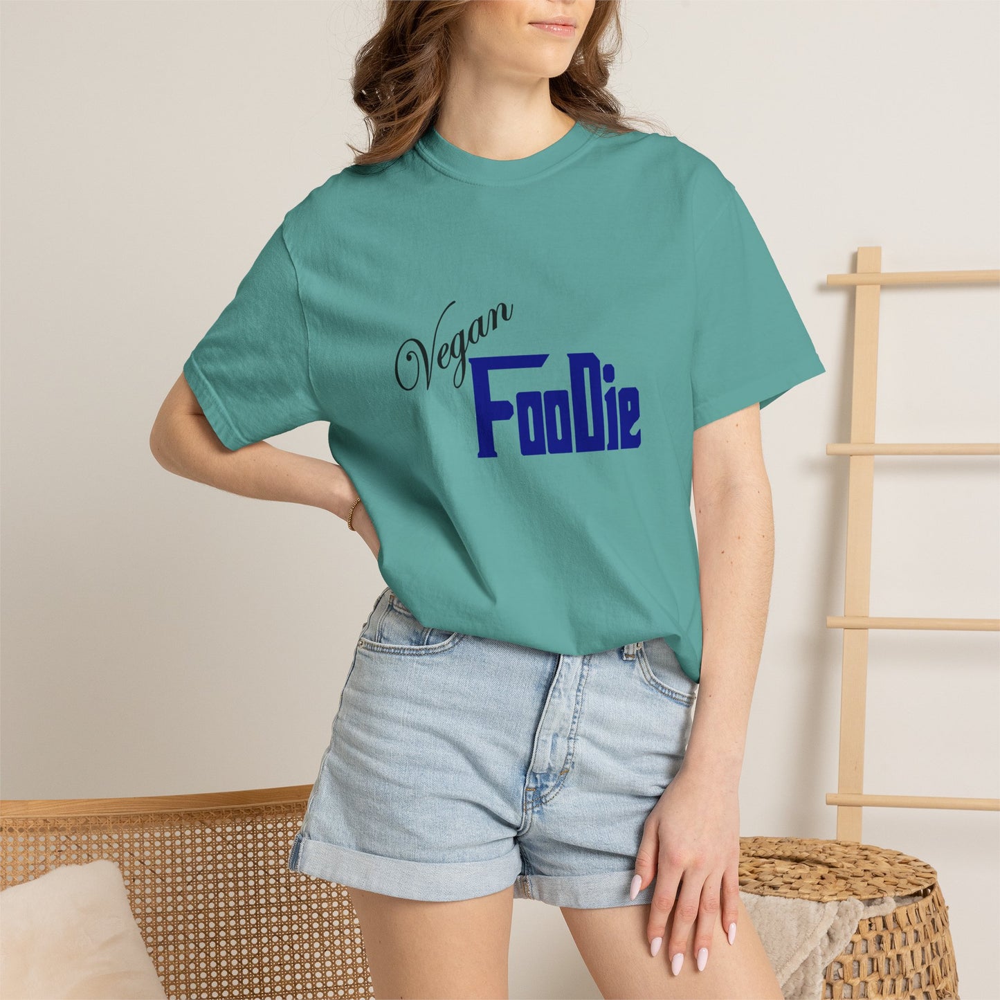 L.O.E.F Unisex Vegan Foodie Tee Shirt (Dark Blue)