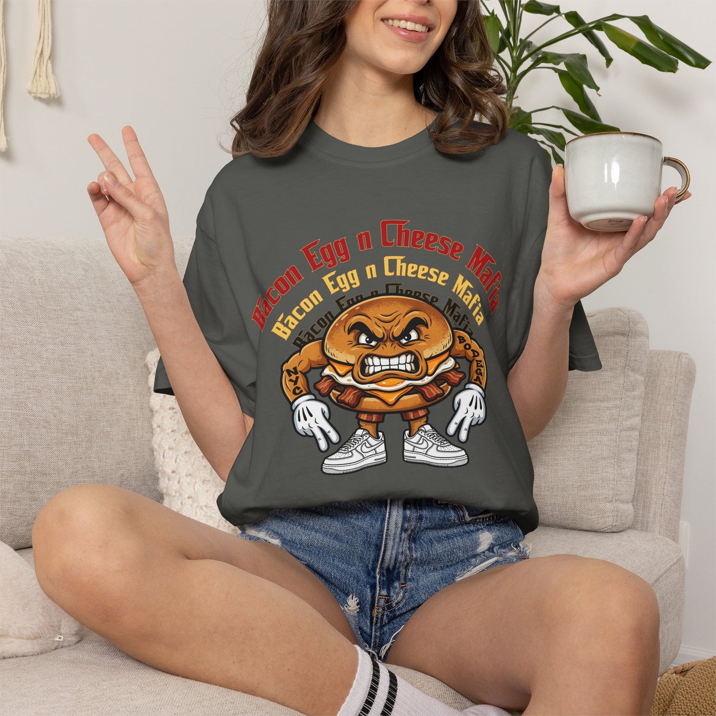 L.O.E.F Bacon Egg n Cheese Mafia Unisex Tee Shirt