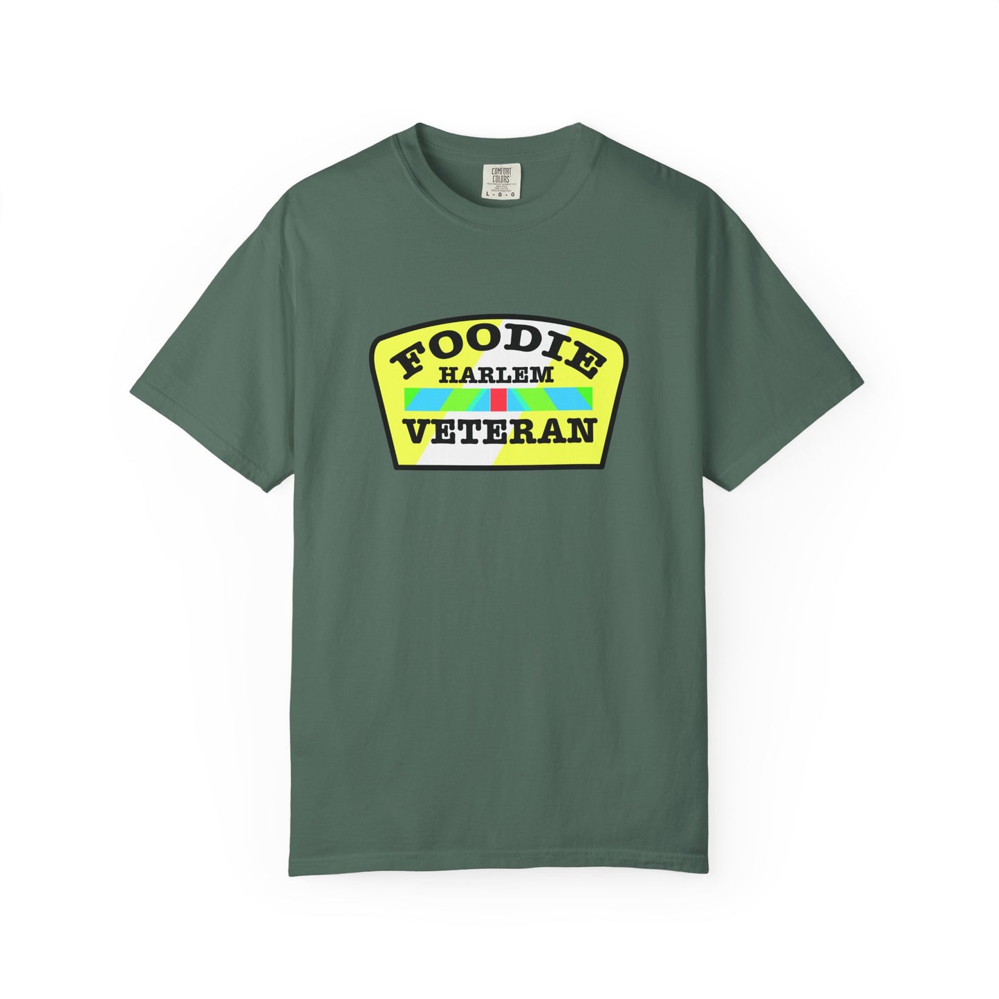 L.O.E.F Foodie Veteran HARLEM Unisex Tee Shirt (Yellow and Black)