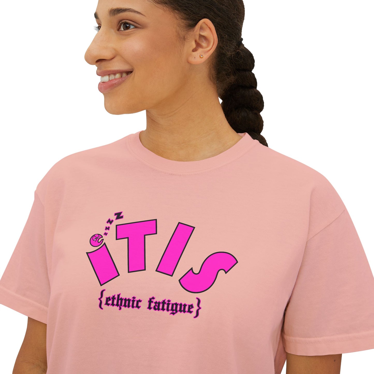 L.O.E.F ITIS Women Boxy Tee (Pink)
