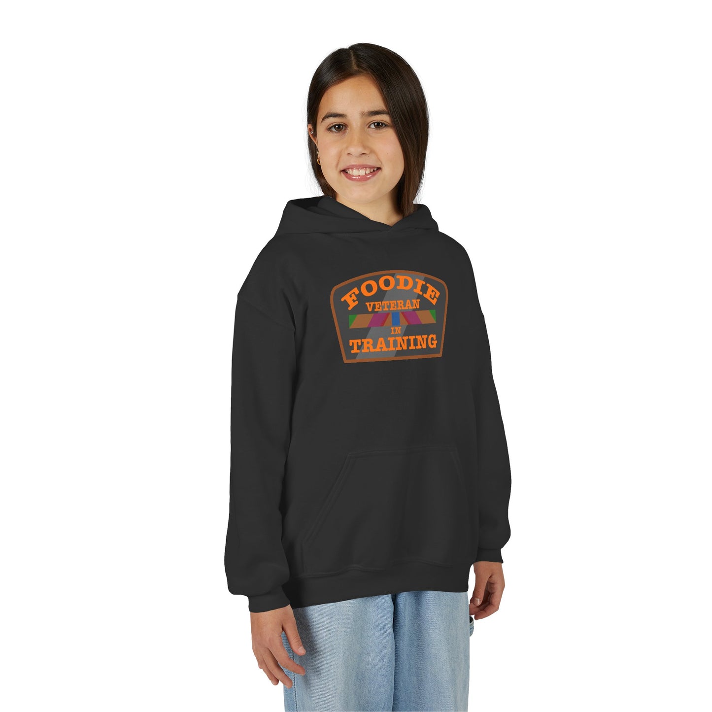 L.O.E.F Foodie Veteran In Training Kids Hoodie (Orange)