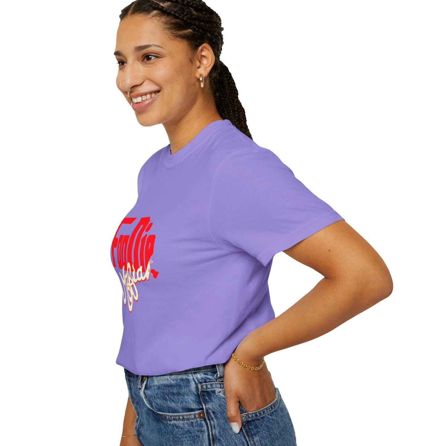 L.O.E.F Red Foodie Mafia Unisex Tee Shirt (Cream)