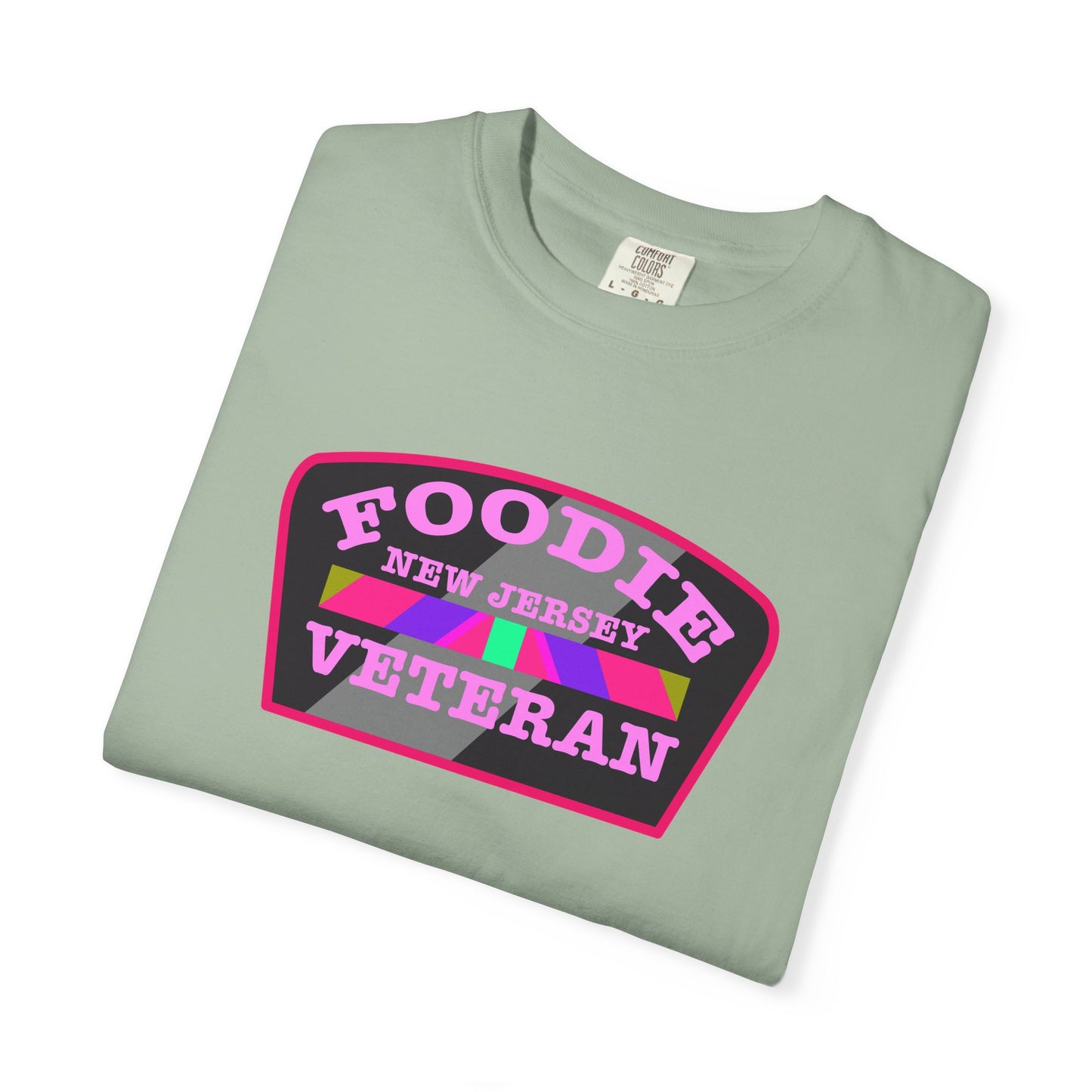 L.O.E.F Foodie Veteran NEW JERSEY Unisex Tee Shirt (Pink)