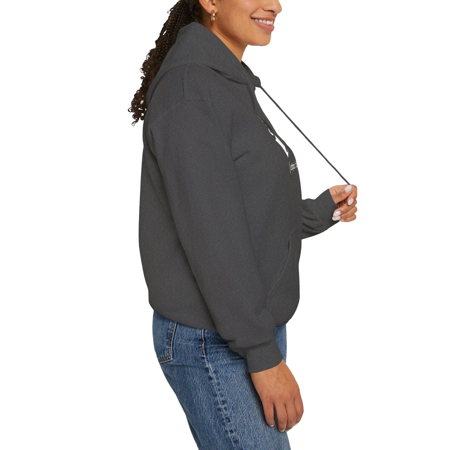 L.O.E.F ITIS Unisex Hooded Sweatshirt (White and Black)