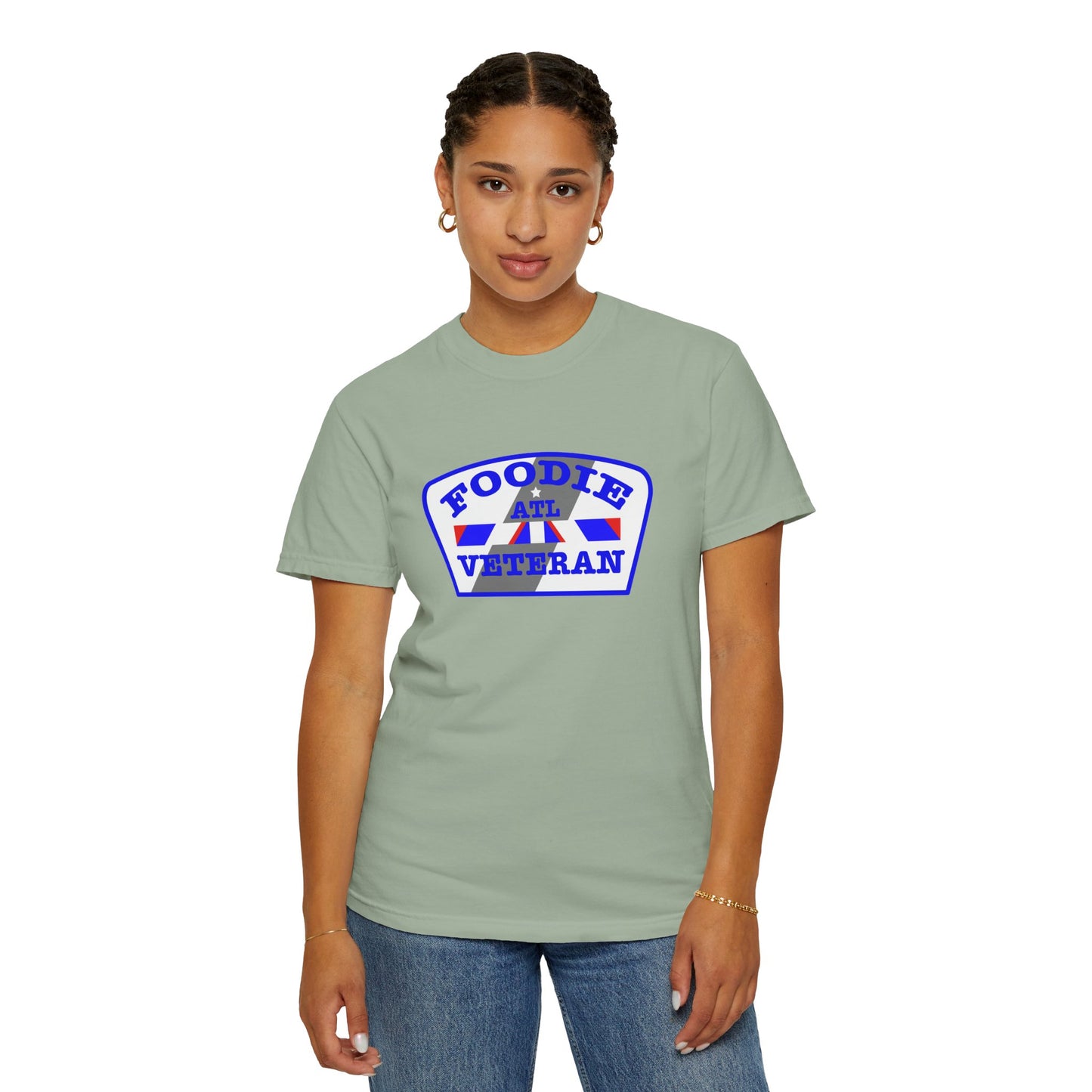 L.O.E.F Foodie Veteran ATL Unisex Tee Shirt (Blue)