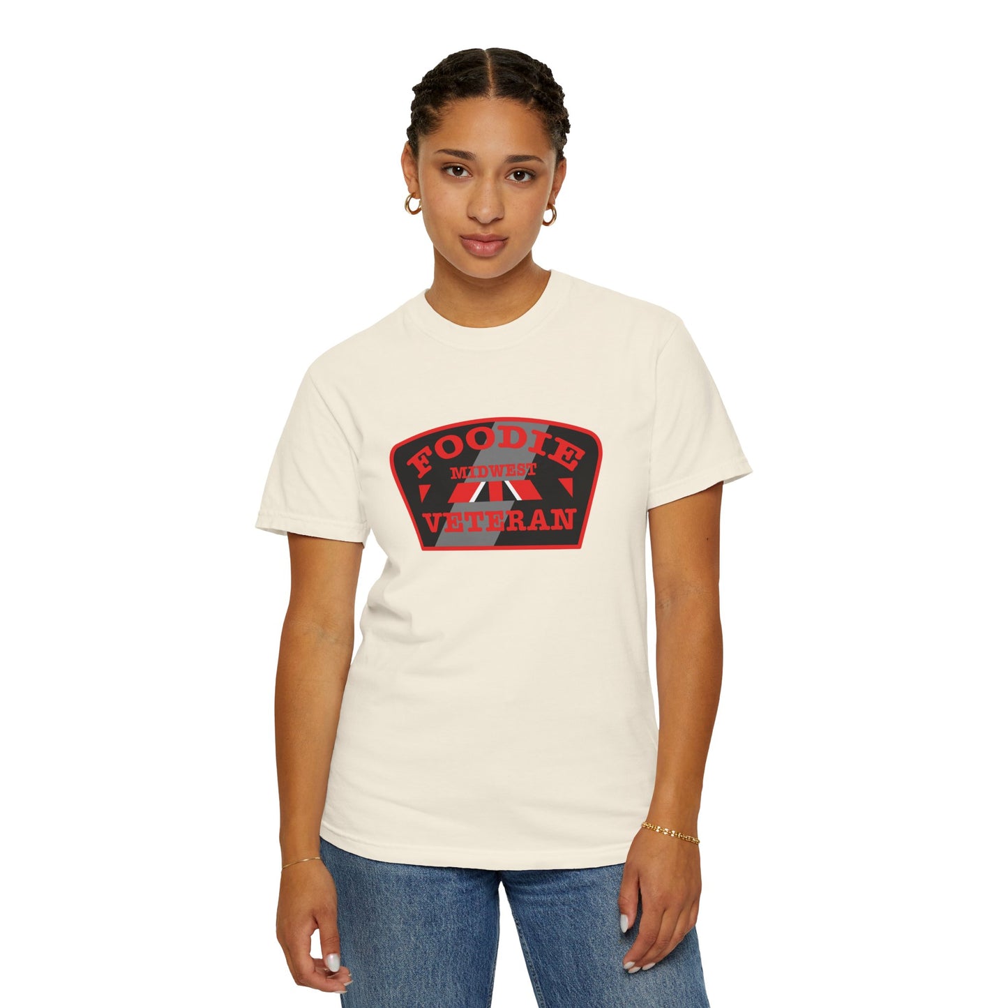 L.O.E.F Foodie Veteran MIDWEST Unisex Tee Shirt (Red)