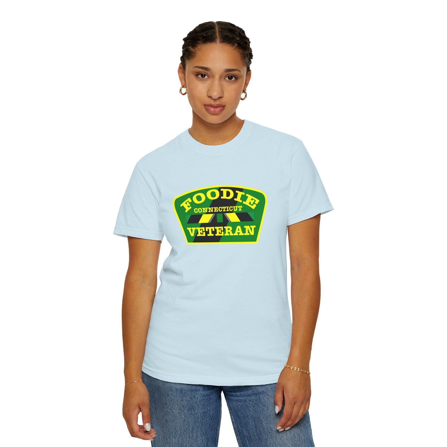 L.O.E.F Foodie Veteran CONNECTICUT Unisex Tee Shirt (Yellow)