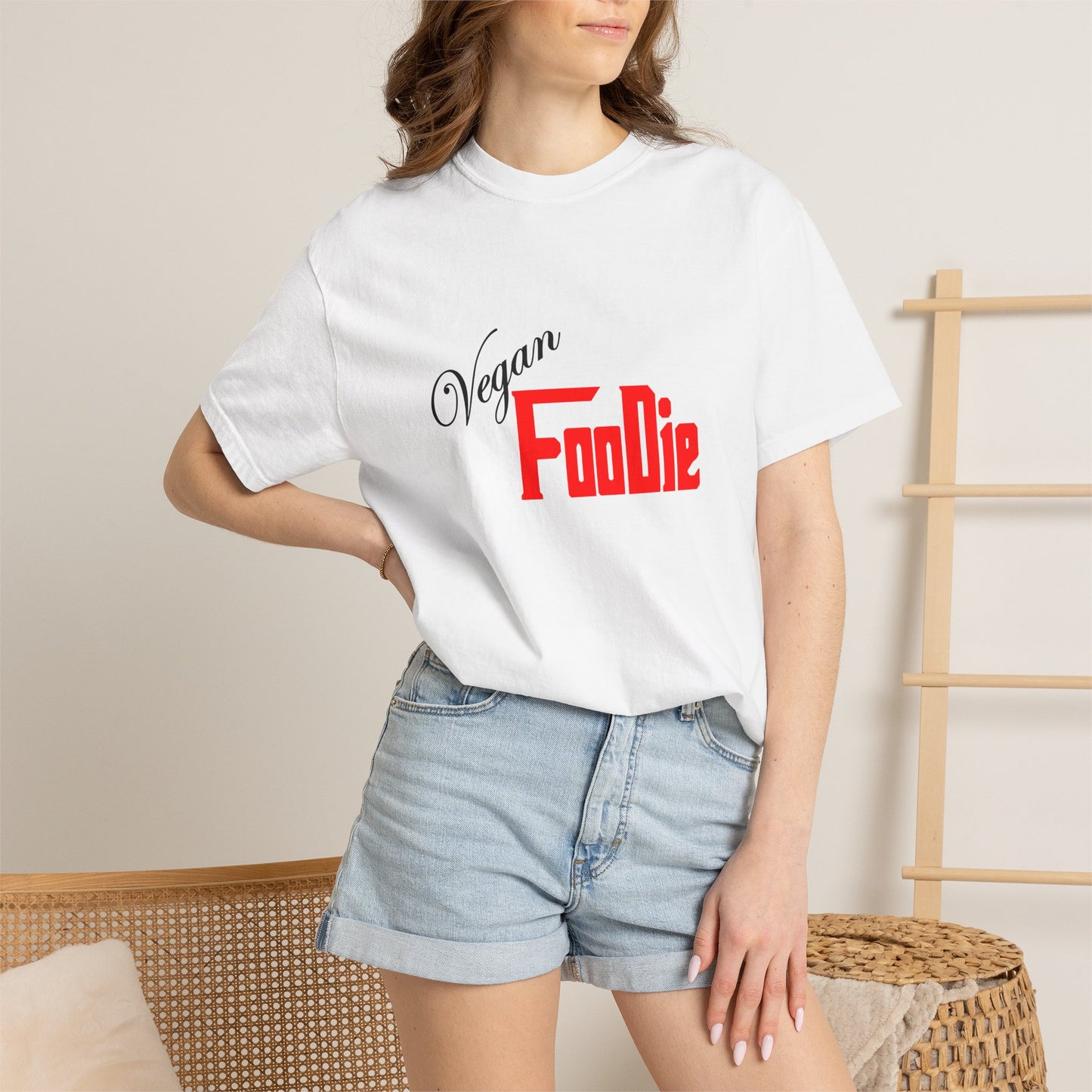 L.O.E.F Unisex Vegan Foodie Tee Shirt (Fiery Red)