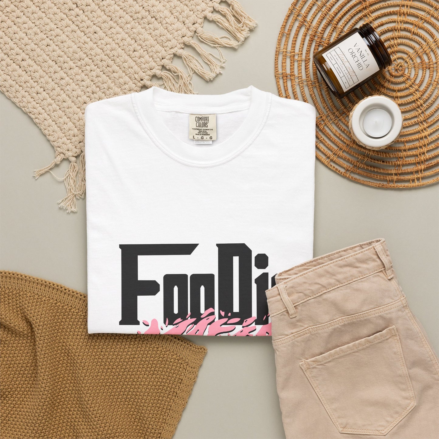 L.O.E.F Foodie Mafia Tee Shirt (Soft Pink)