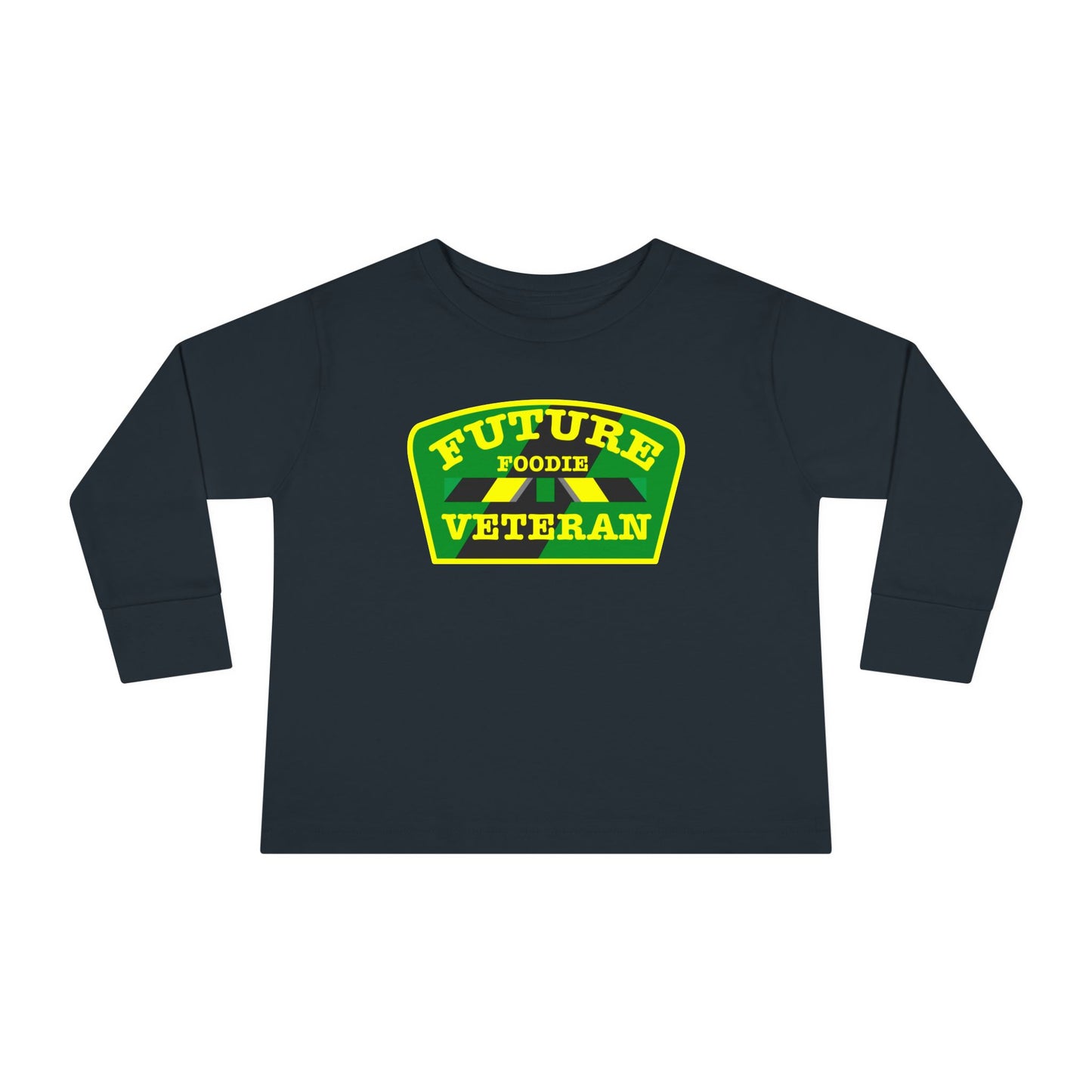 L.O.E.F Future Foodie Veteran Toddler Long Sleeve Tee (Green and Yellow)