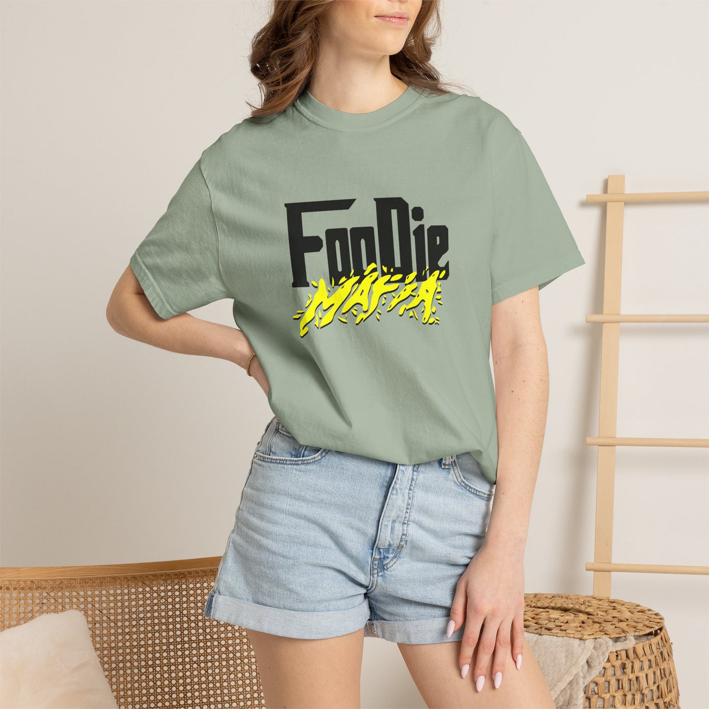 L.O.E.F Foodie Mafia Unisex Tee Shirt (Bright Yellow)
