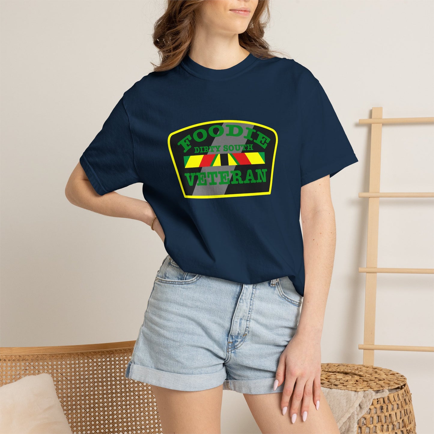 L.O.E.F Foodie Veteran DIRTY SOUTH Unisex Tee Shirt (Green)