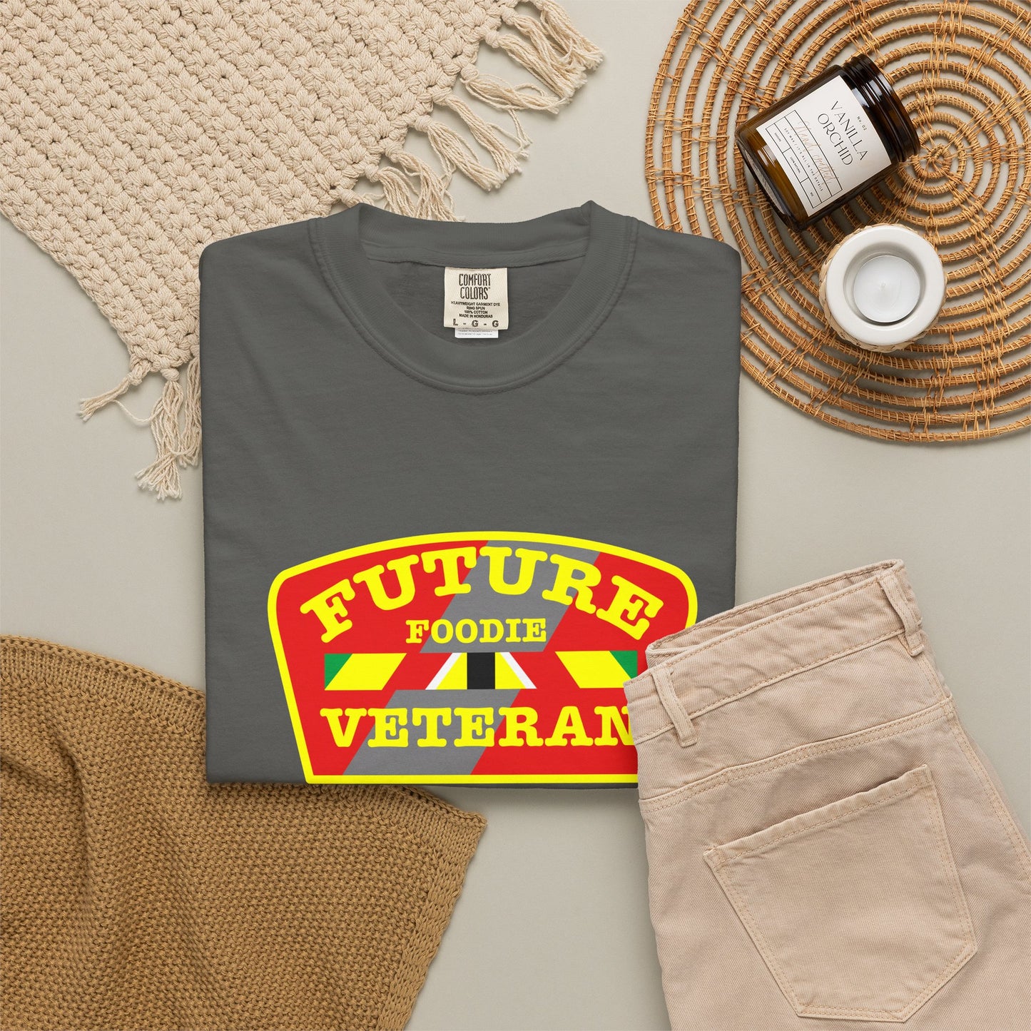 L.O.E.F Future Foodie Veteran Unisex Tee Shirt (Yellow)