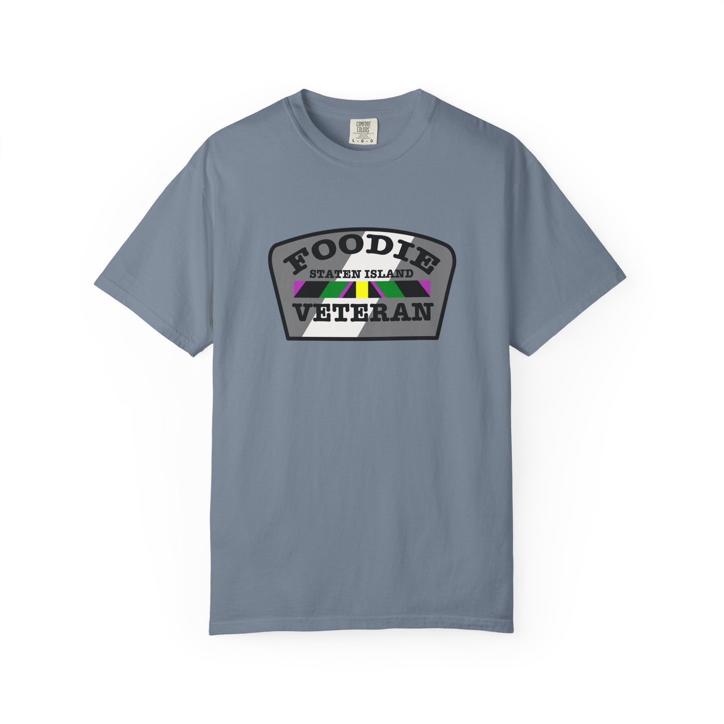 L.O.E.F Foodie Veteran Staten Island Unisex Tee Shirt (Gray)