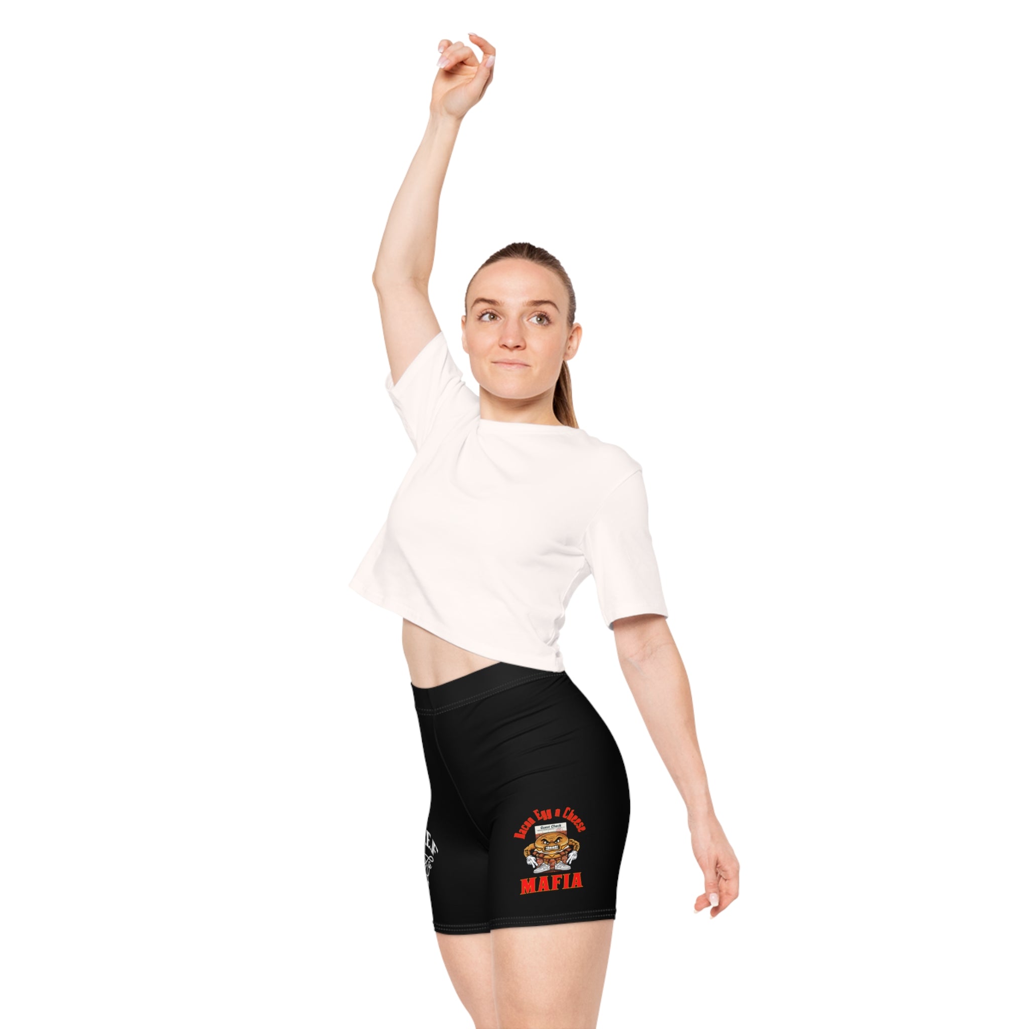 L.O.E.F Bacon Egg n Cheese Mafia Women Biker Short