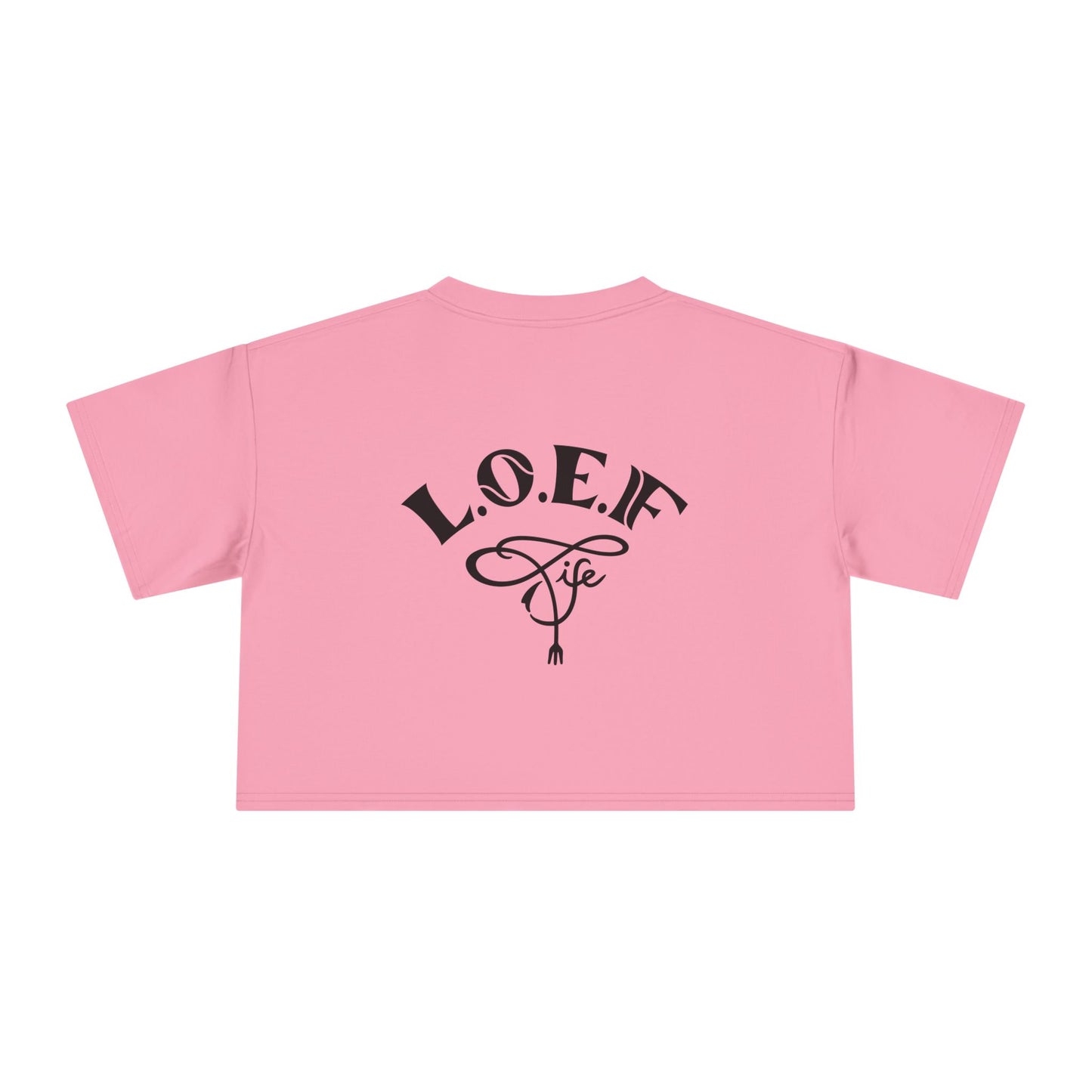 L.O.E.F Foodie 4Life Vegan Crop Top (Yellow)