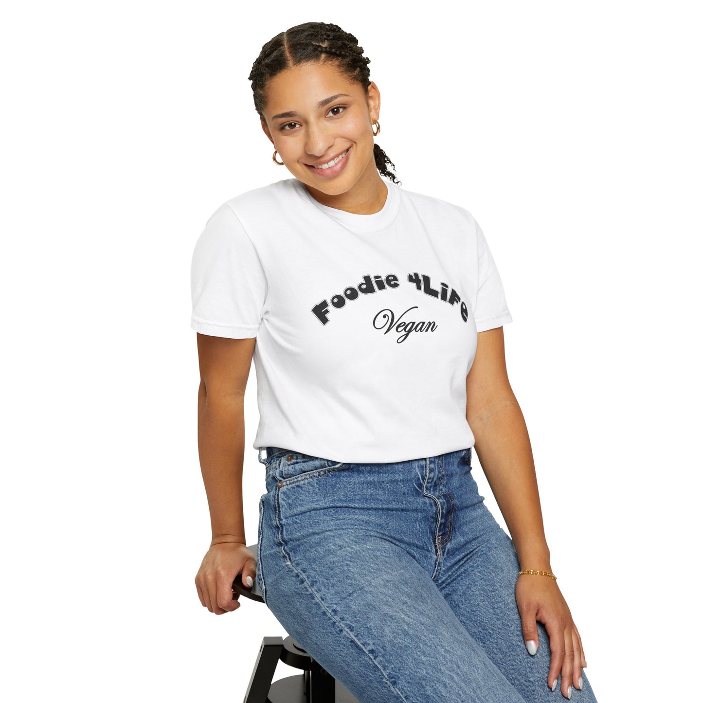 L.O.E.F Foodie 4Life Vegan Unisex Tee Shirt (Black)