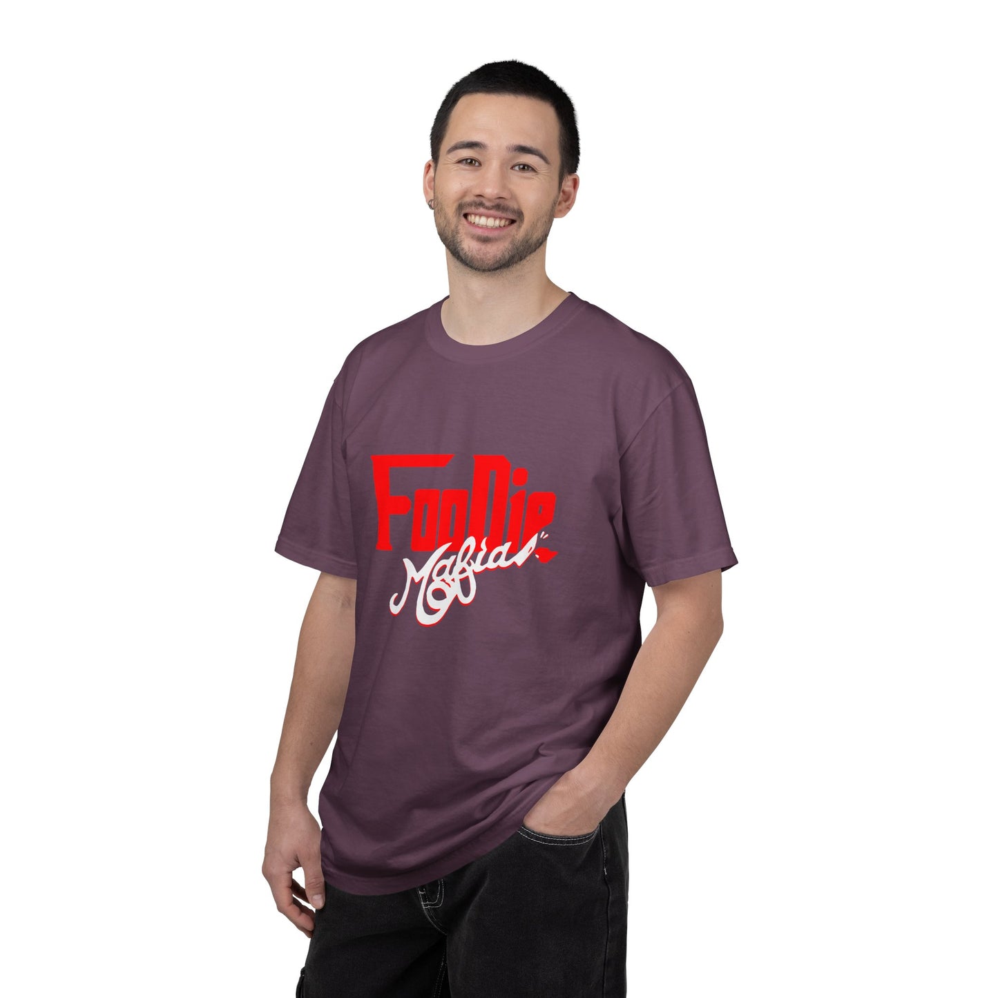 L.O.E.F Red Foodie Mafia Unisex Tee Shirt (White)