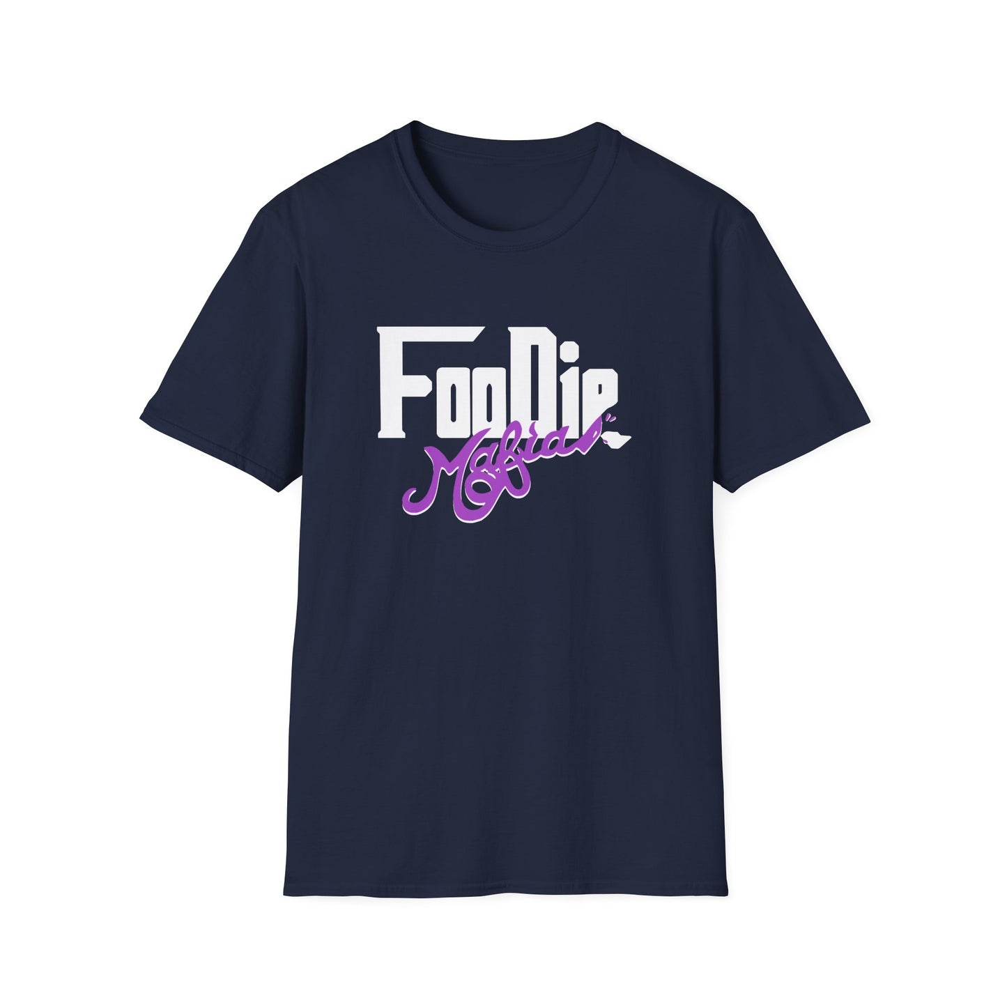 L.O.E.F White Foodie Mafia Unisex Tee Shirt  (Purple)