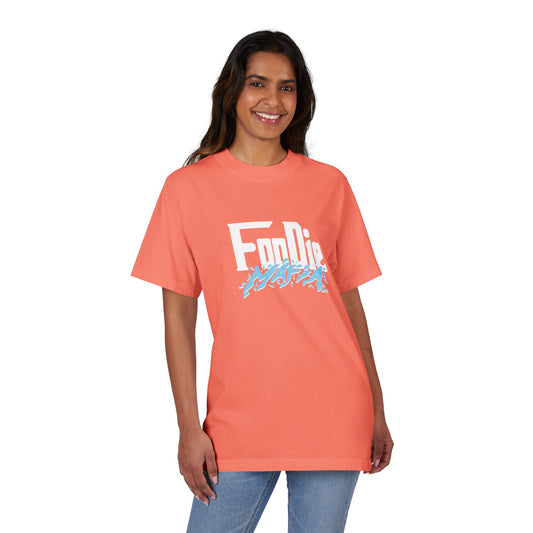 L.O.E.F White Foodie Mafia Unisex Tee shirt (Baby Blue)
