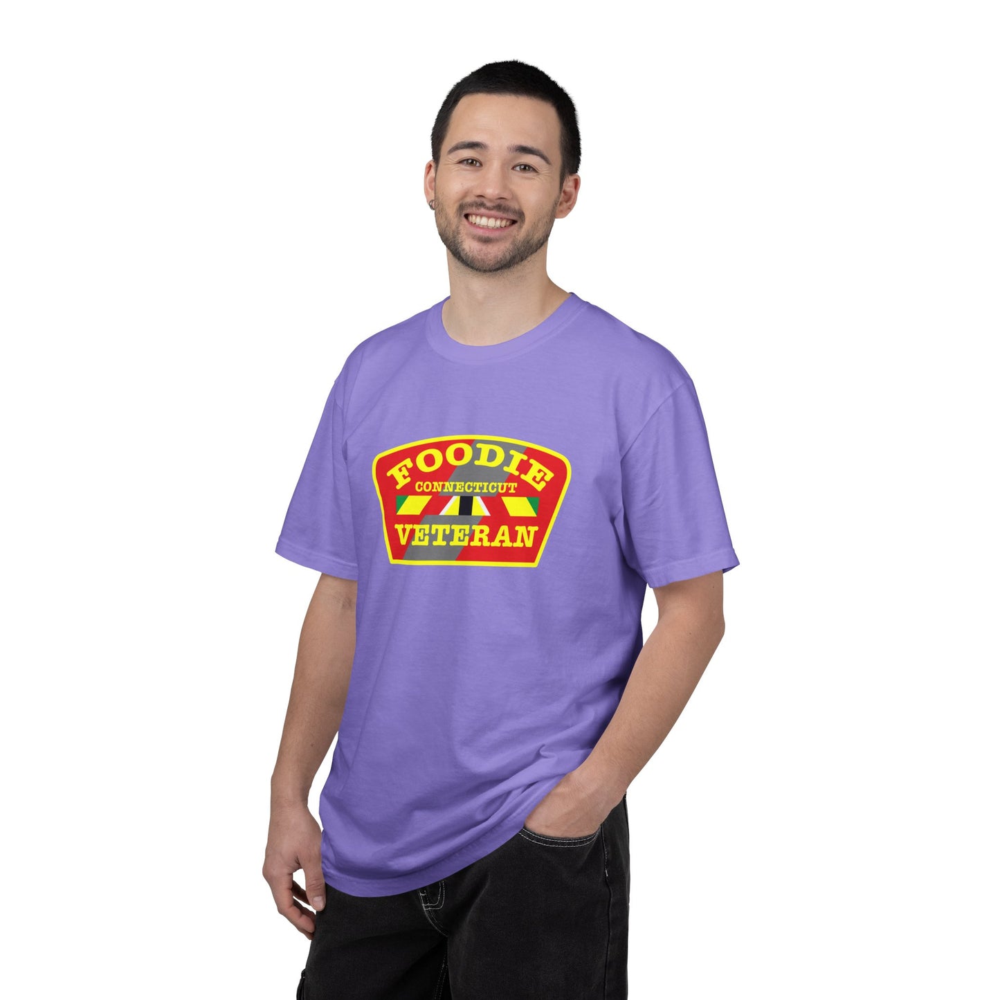 L.O.E.F Foodie Veteran CONNECTICUT Unisex Tee Shirt (Yellow)