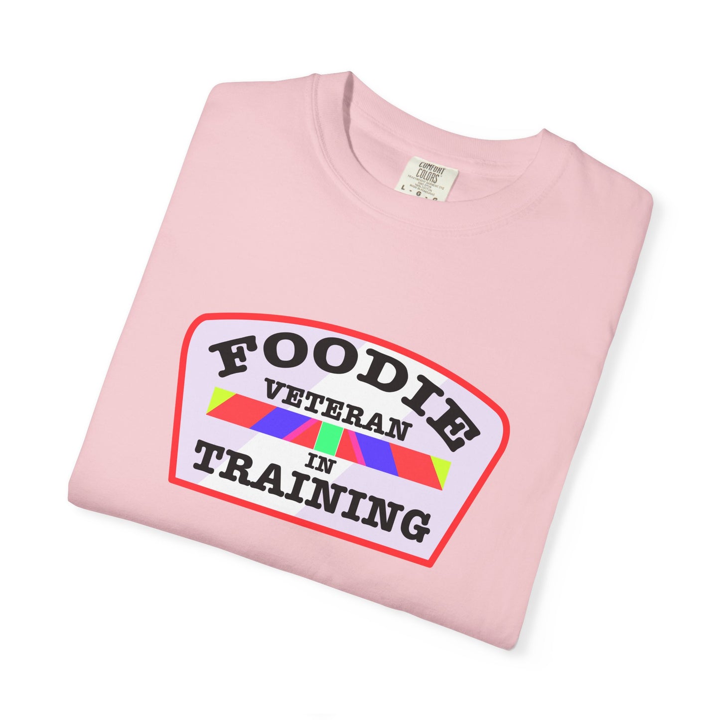 L.O.E.F Foodie Veteran IN TRAINING Unisex Tee Shirt (Soft Pink)